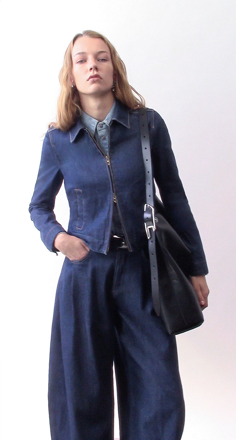 D-Line-Sac hobo en cuir