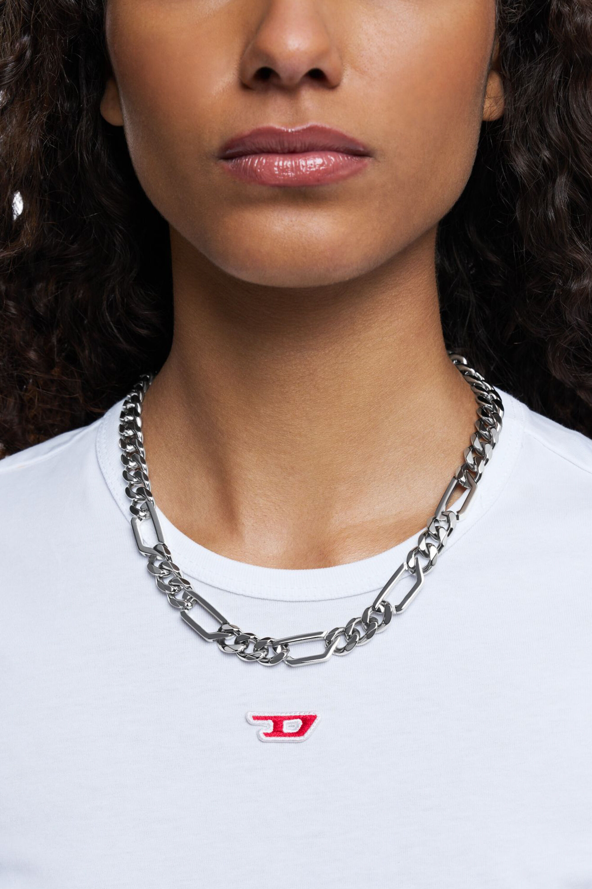 Diesel - DX1626040 JEWELLERY, Collier chaîne en acier inoxydable Mixte in Gris argenté - 3