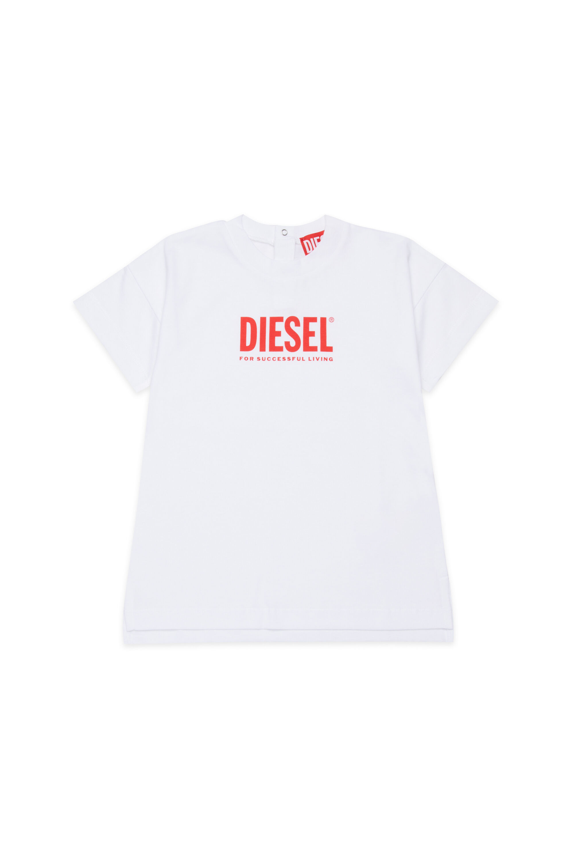 Diesel - MCUZIB, T-shirt en coton avec imprim&eacute; logo Femme in Blanc - 1
