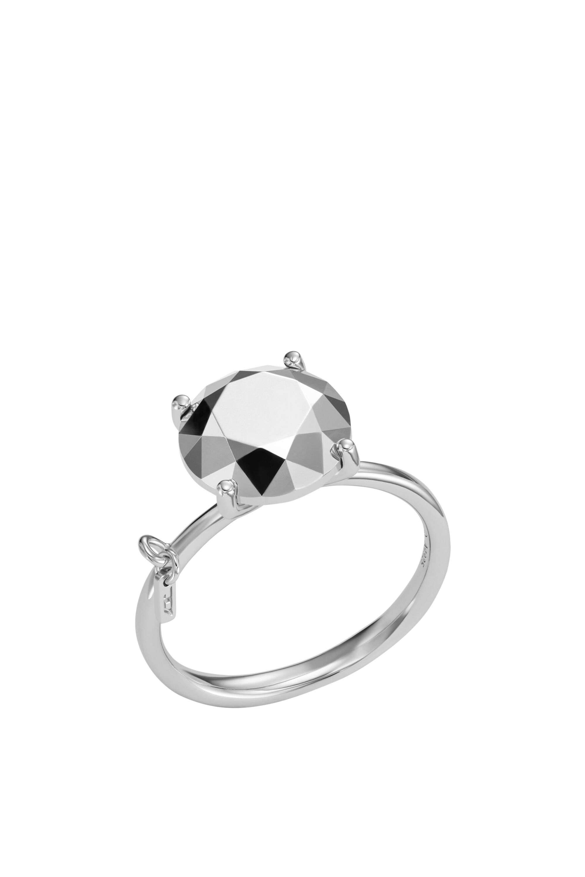 Diesel - DL1353040 STERLING SILVER JEWEL, Bague en argent sterling taille diamant Mixte in Gris argenté - 1