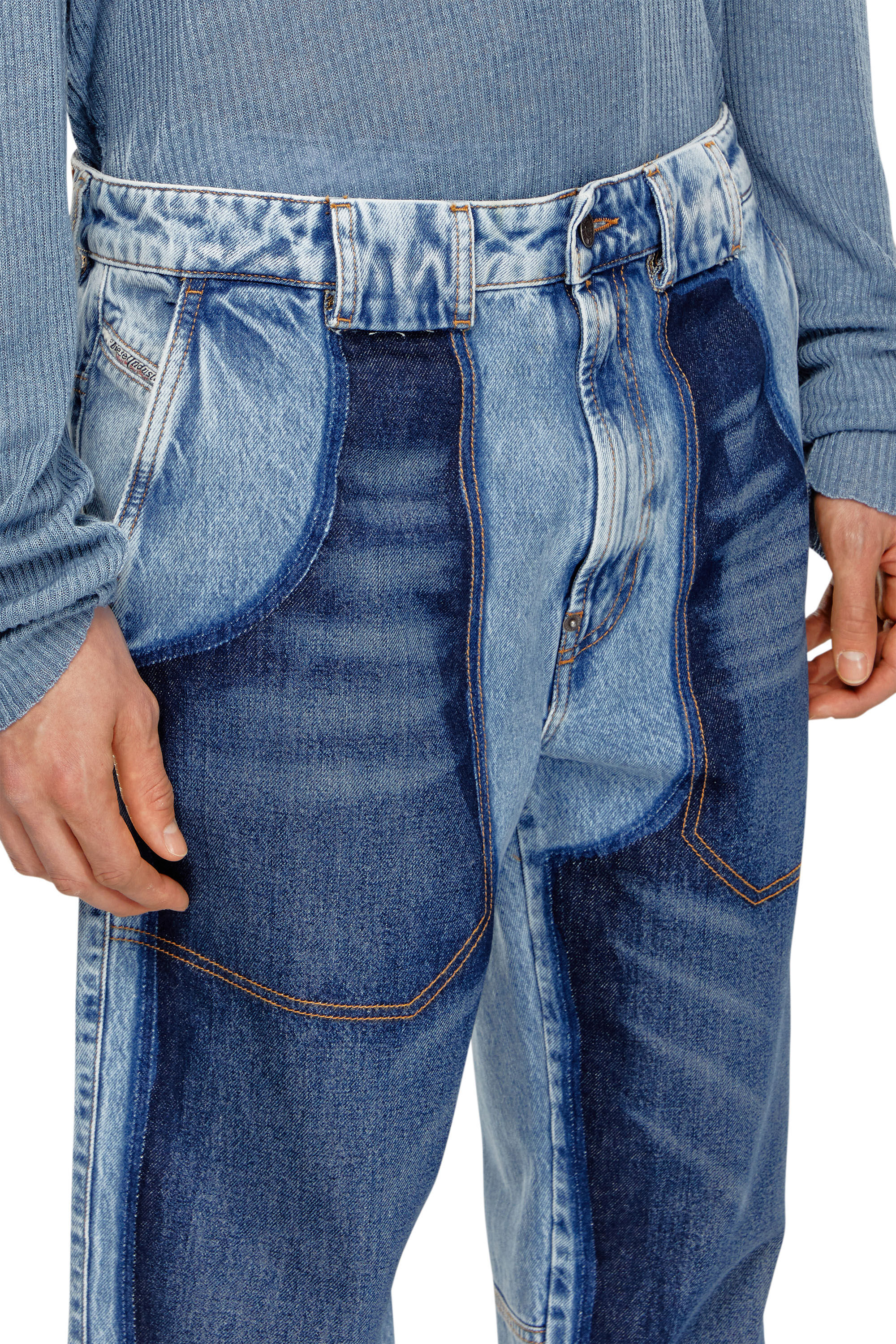 Diesel - Homme Tapered Jeans D-P-5-D 0GHAW, Bleu Clair - Image 5