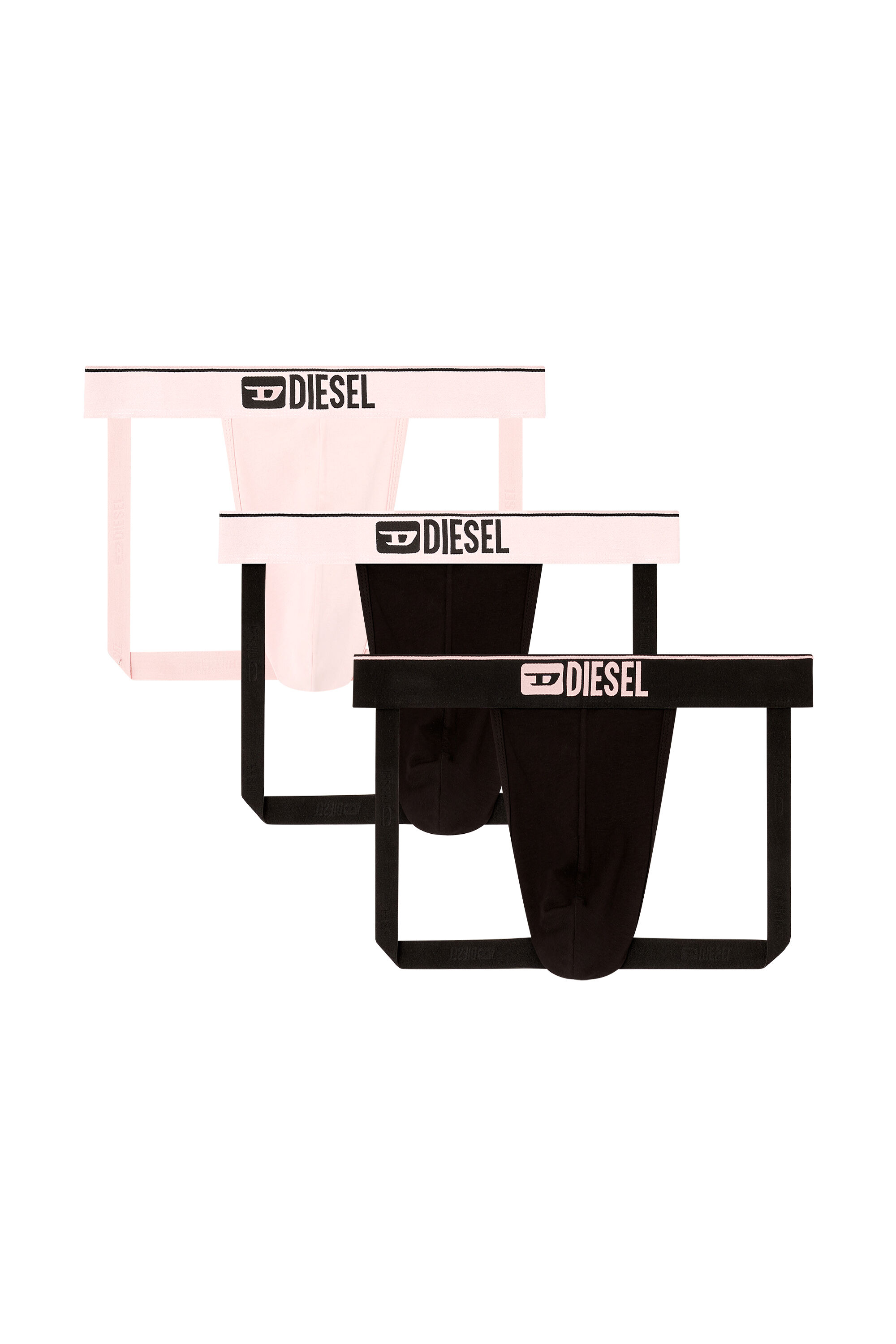 Diesel - UMBR-JOCKYTHREEPACK, Lot de trois jockstraps avec logo sur le devant Homme in Polychrome - 2