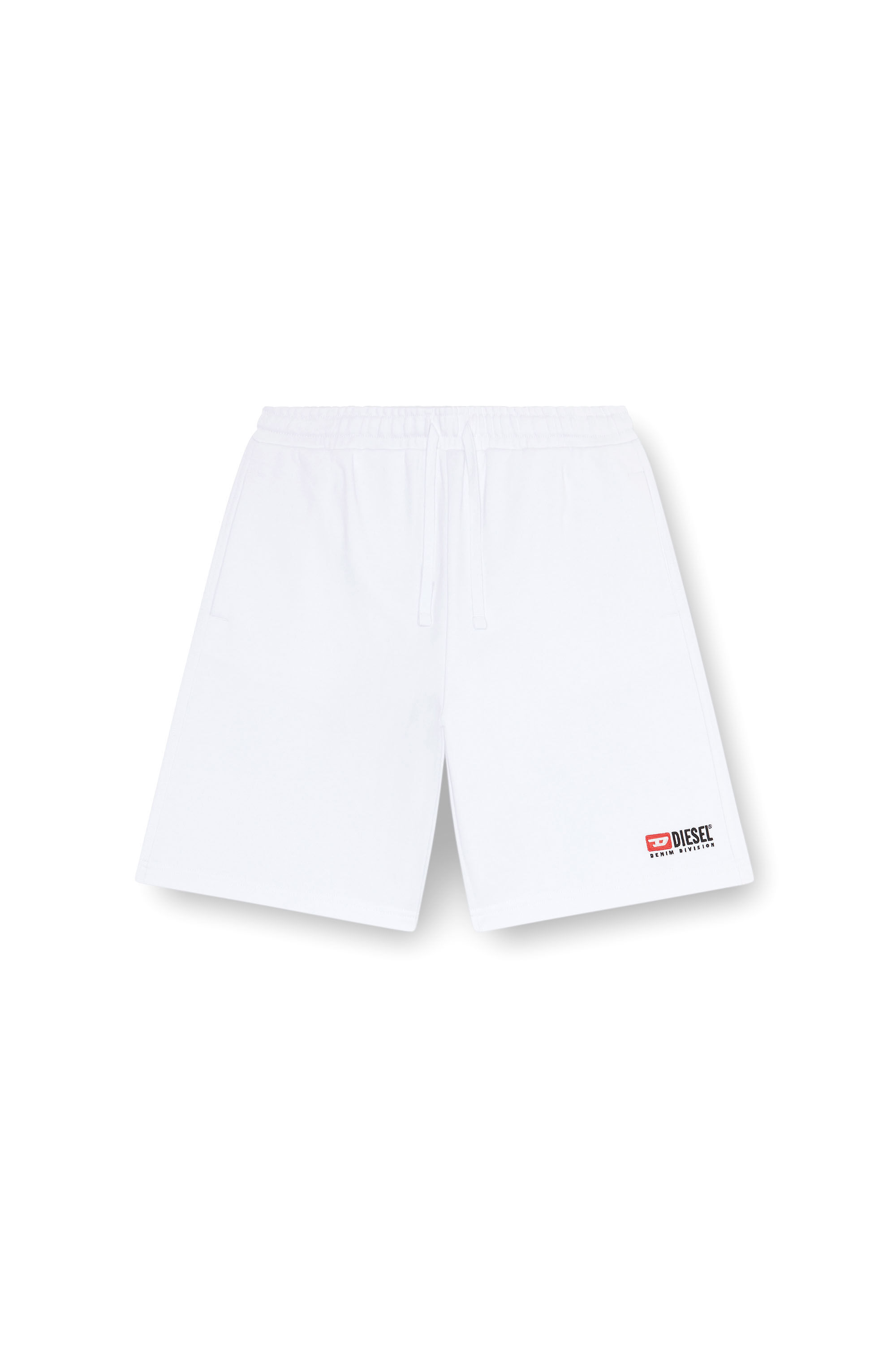 Diesel - P-CROWN-DIV, Short de survêtement avec logo brodé Homme in Blanc - 2
