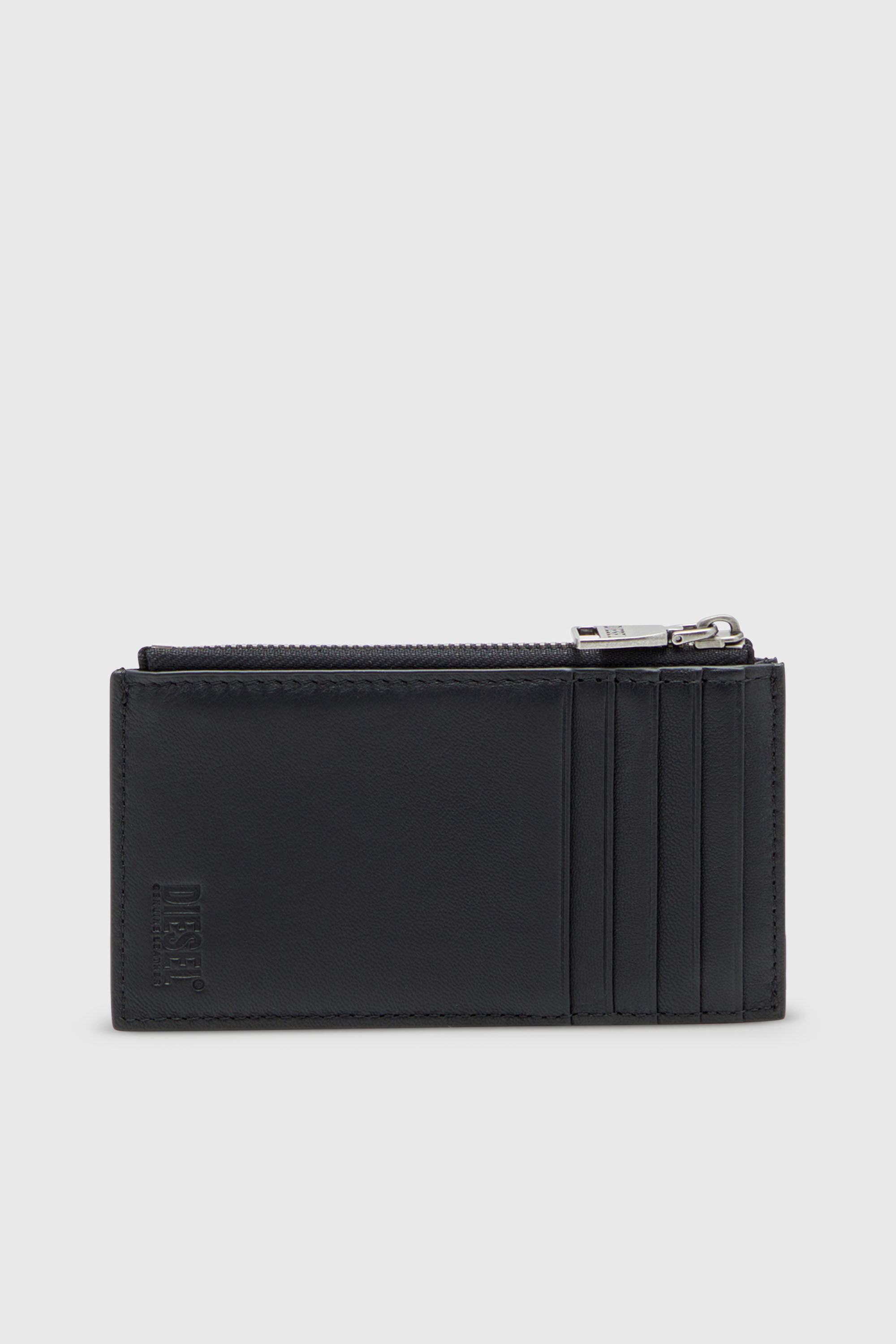 Diesel - BISCOTTO CARD HOLDER III, Porte-cartes plat en cuir semi-brillant Homme in Noir - 2