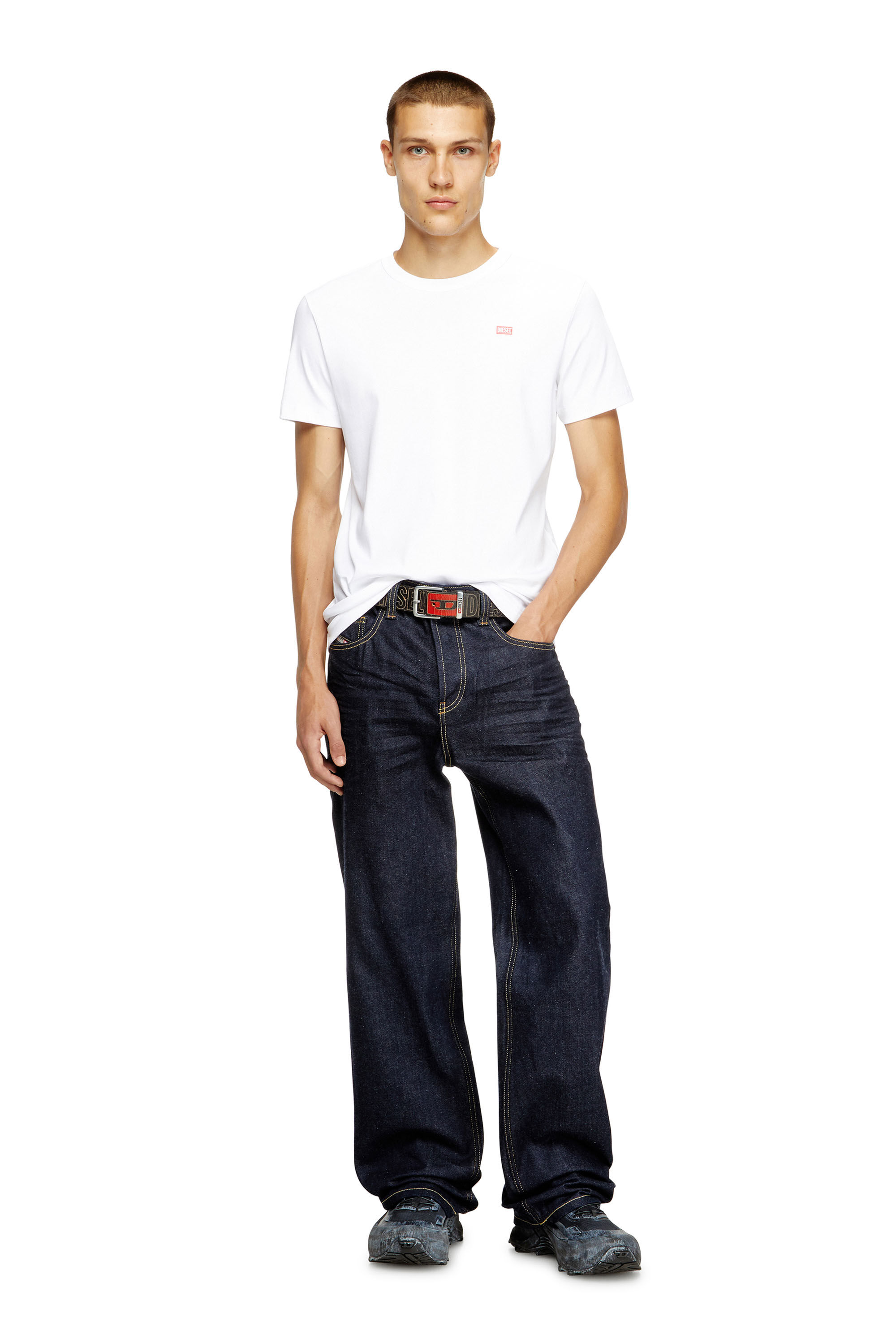 Men's T-shirt in mercerised cotton | White | Diesel