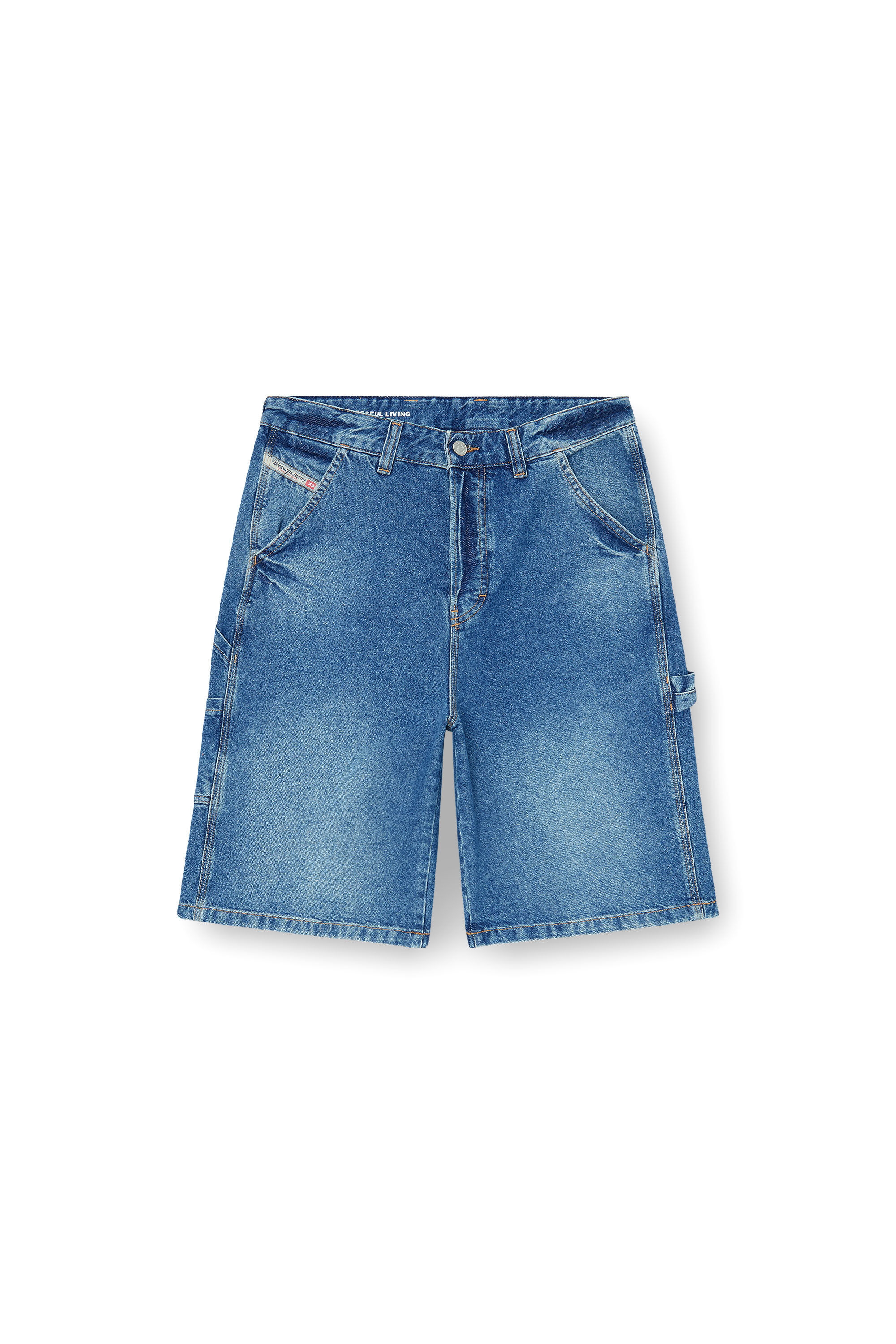 Men's Utility-style denim shorts | Blue | Diesel BE