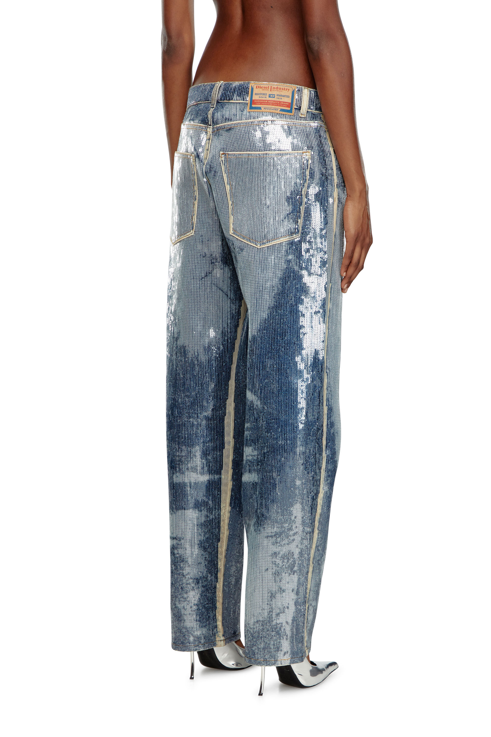 Diesel - Femme Straight Jeans D-Ark 0PGAE, Bleu moyen - Image 4