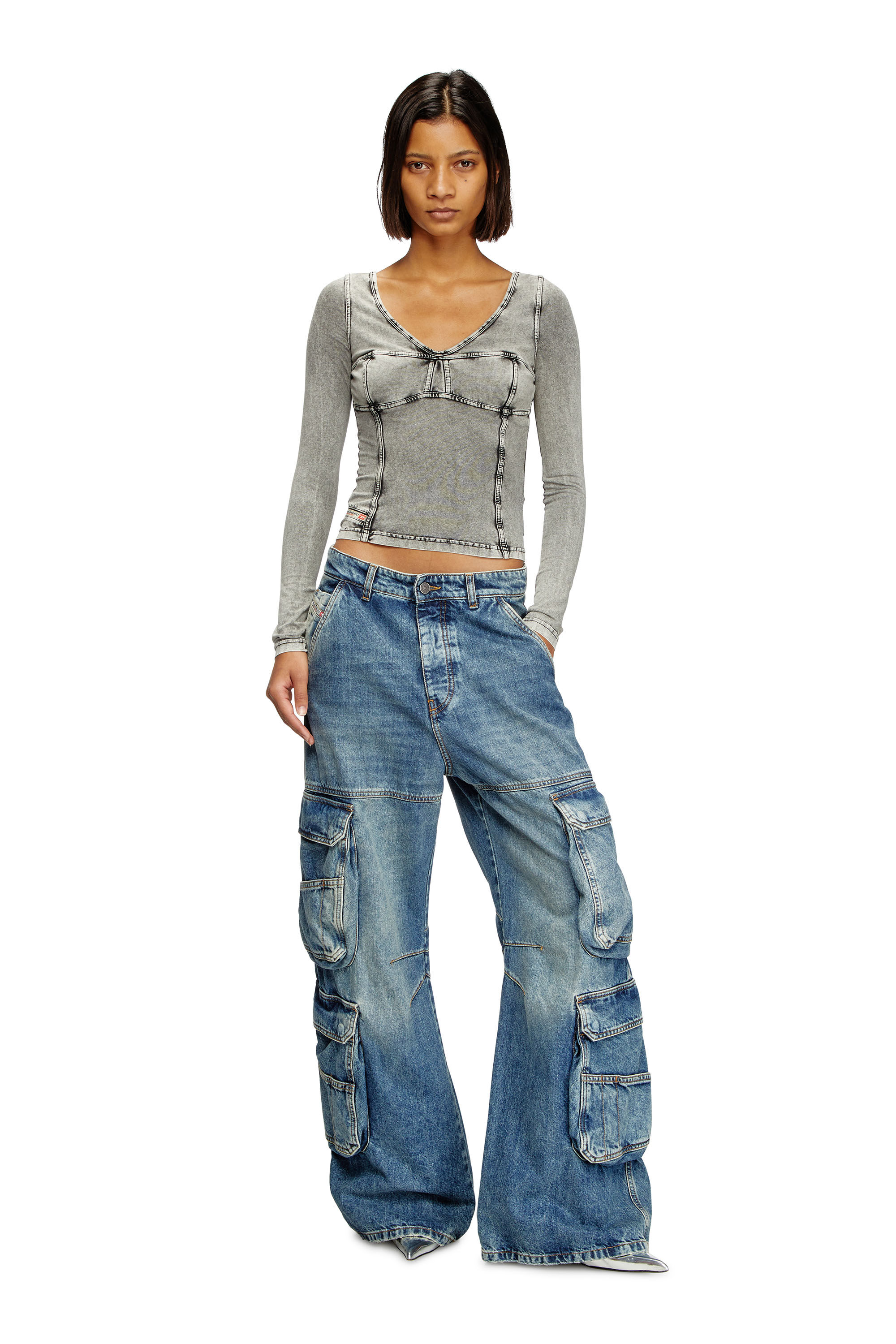 Diesel - Relaxed Jeans 1996 D-Sire 0NLAX Femme, Bleu moyen - Image 1