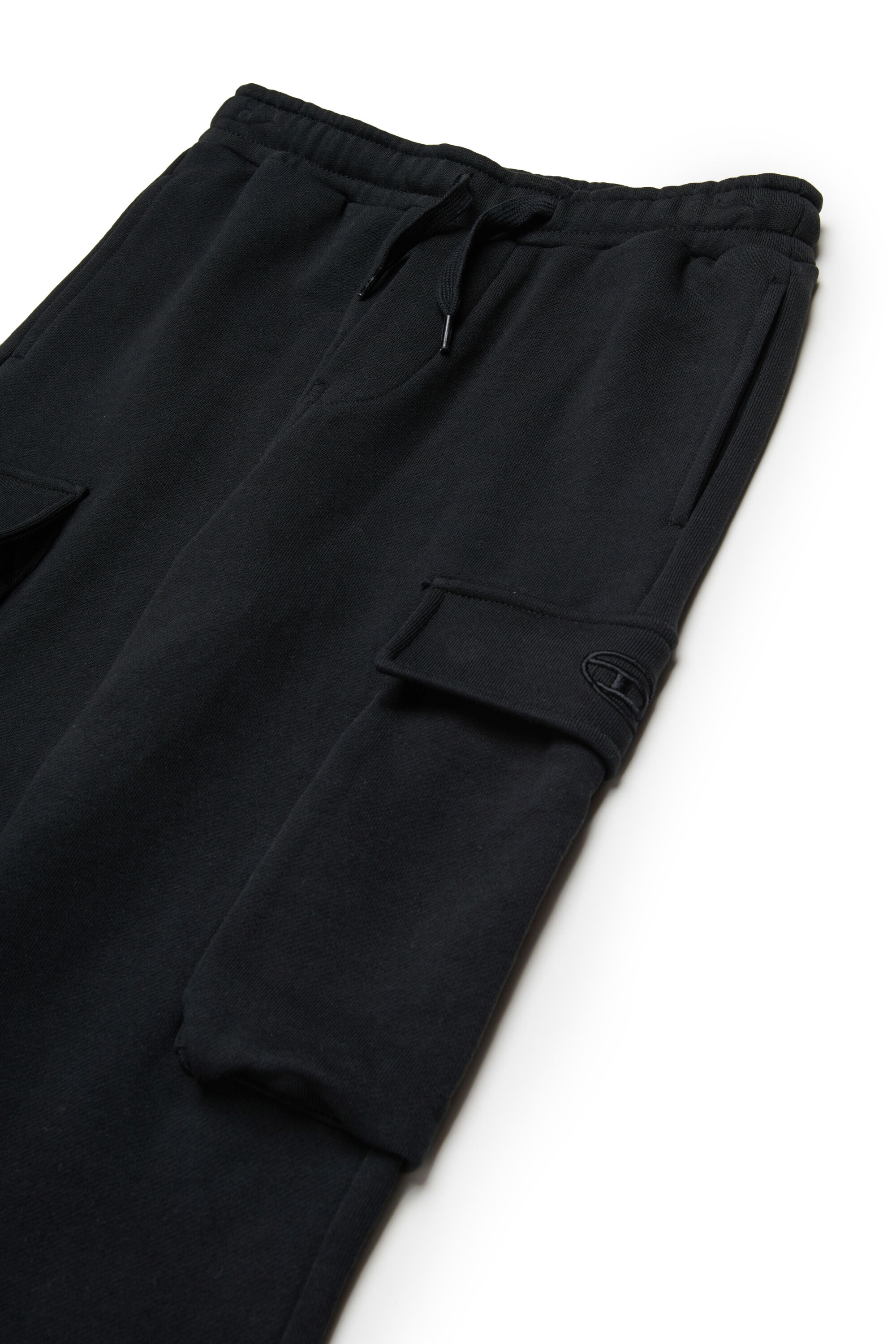 Diesel - PLEKOX, Pantalon de survêtement cargo avec broderie Oval D Homme in Noir - 3