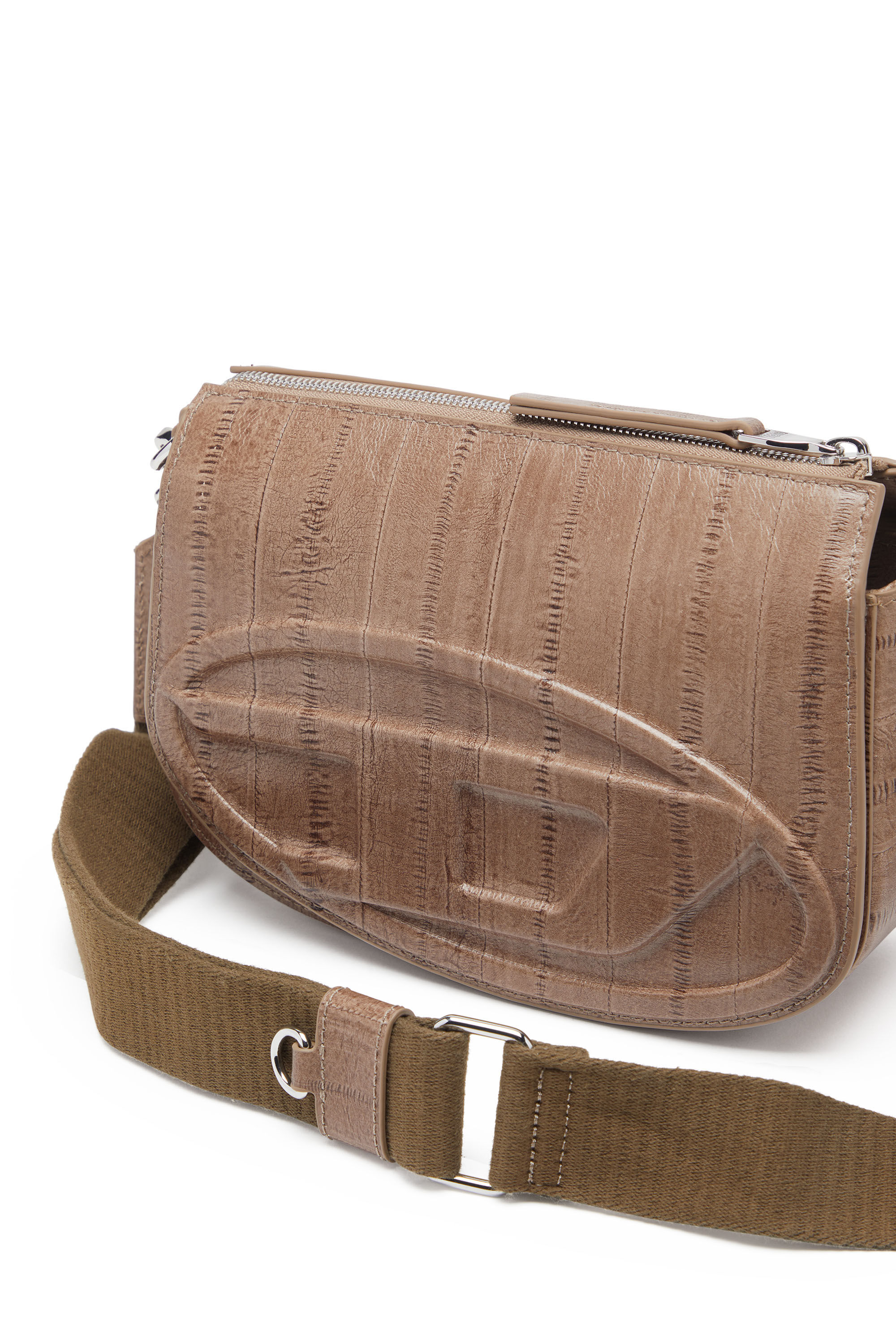 Diesel - 1DR CAMERA BAG, 1DR-Sac caméra en cuir effet anguille Mixte in Marron - 2