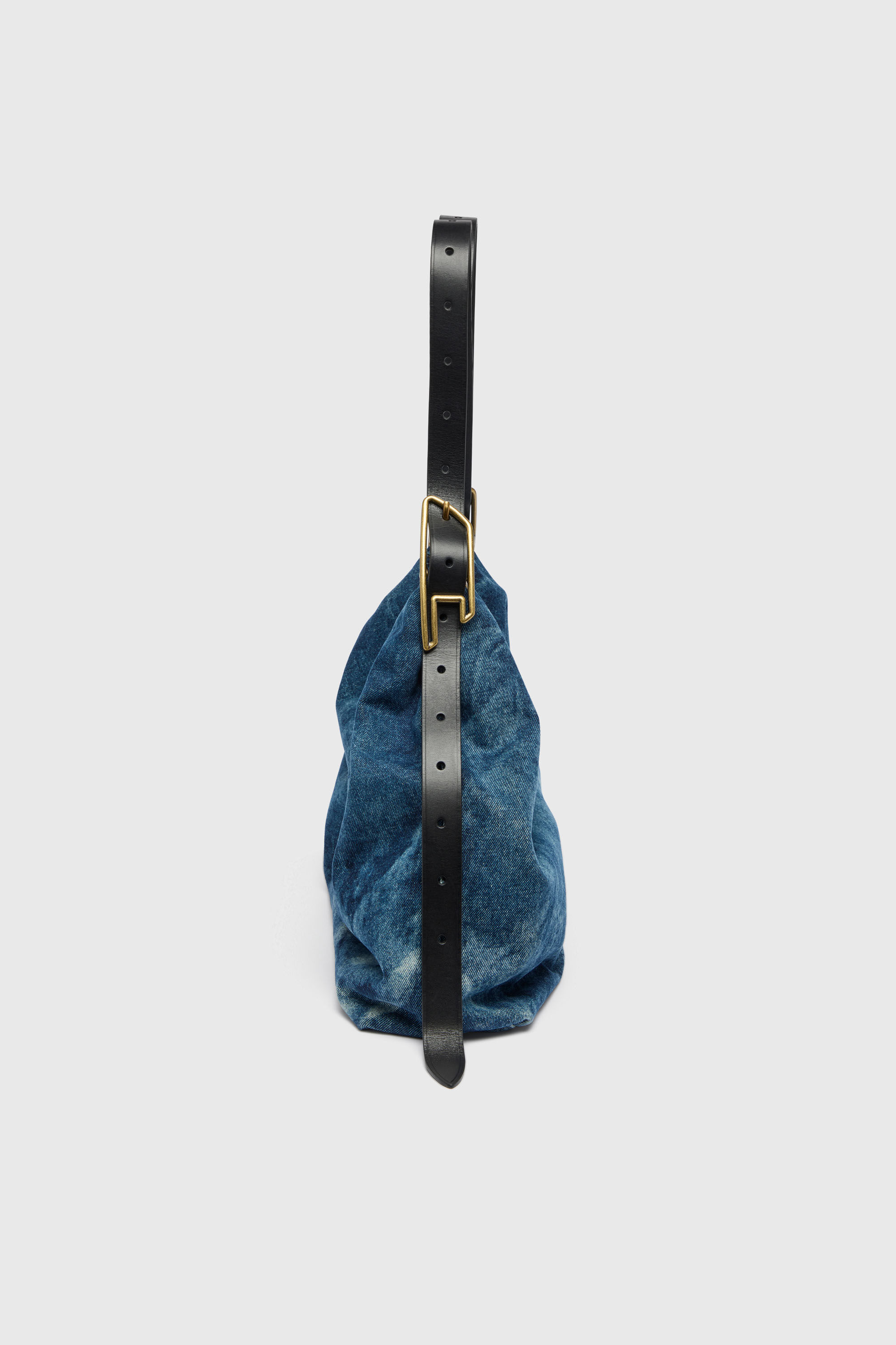 Diesel - D-LINE HOBO L, D-Line-Sac hobo en denim Femme in Bleu - 5