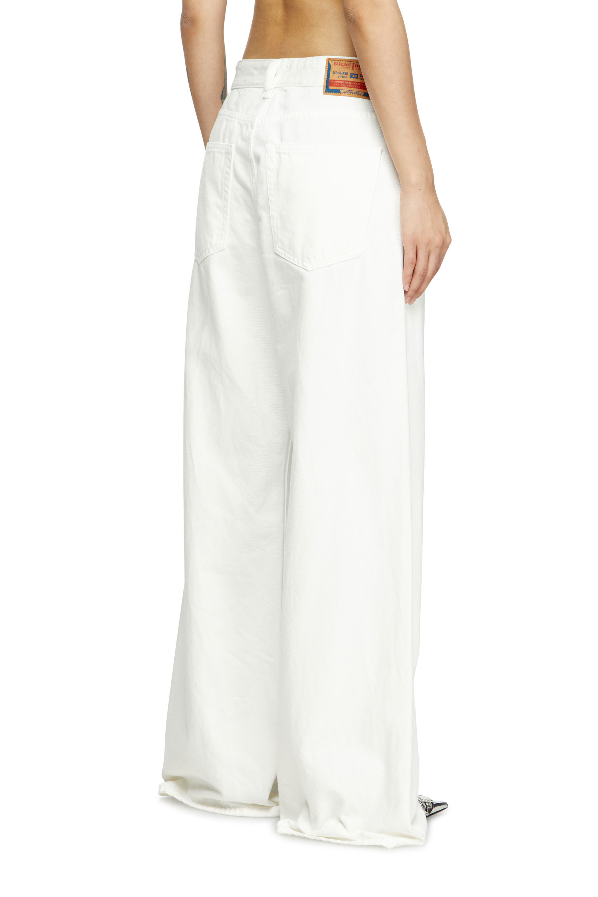 Women's Puddle Relaxed Jeans | White | Diesel 1996 D-Sire