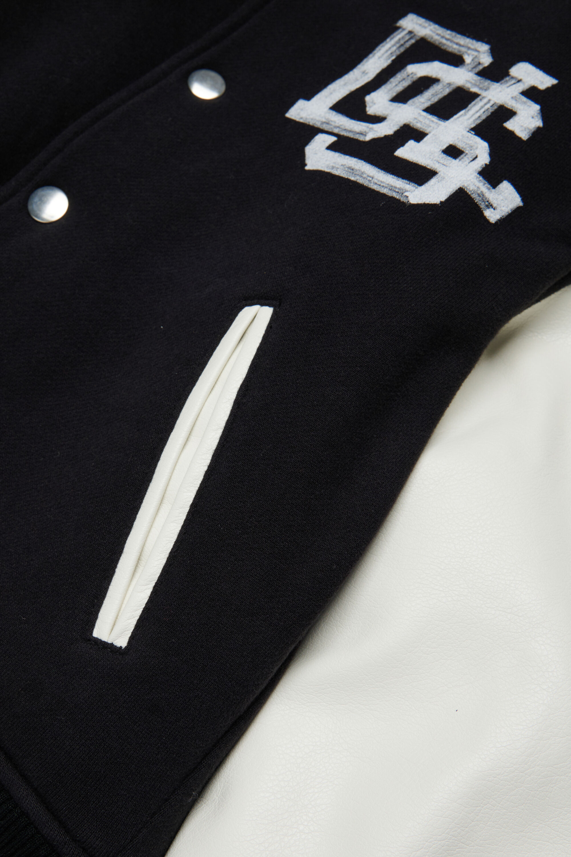 Diesel - JBAND, Blouson varsity color block Homme in Noir - 4