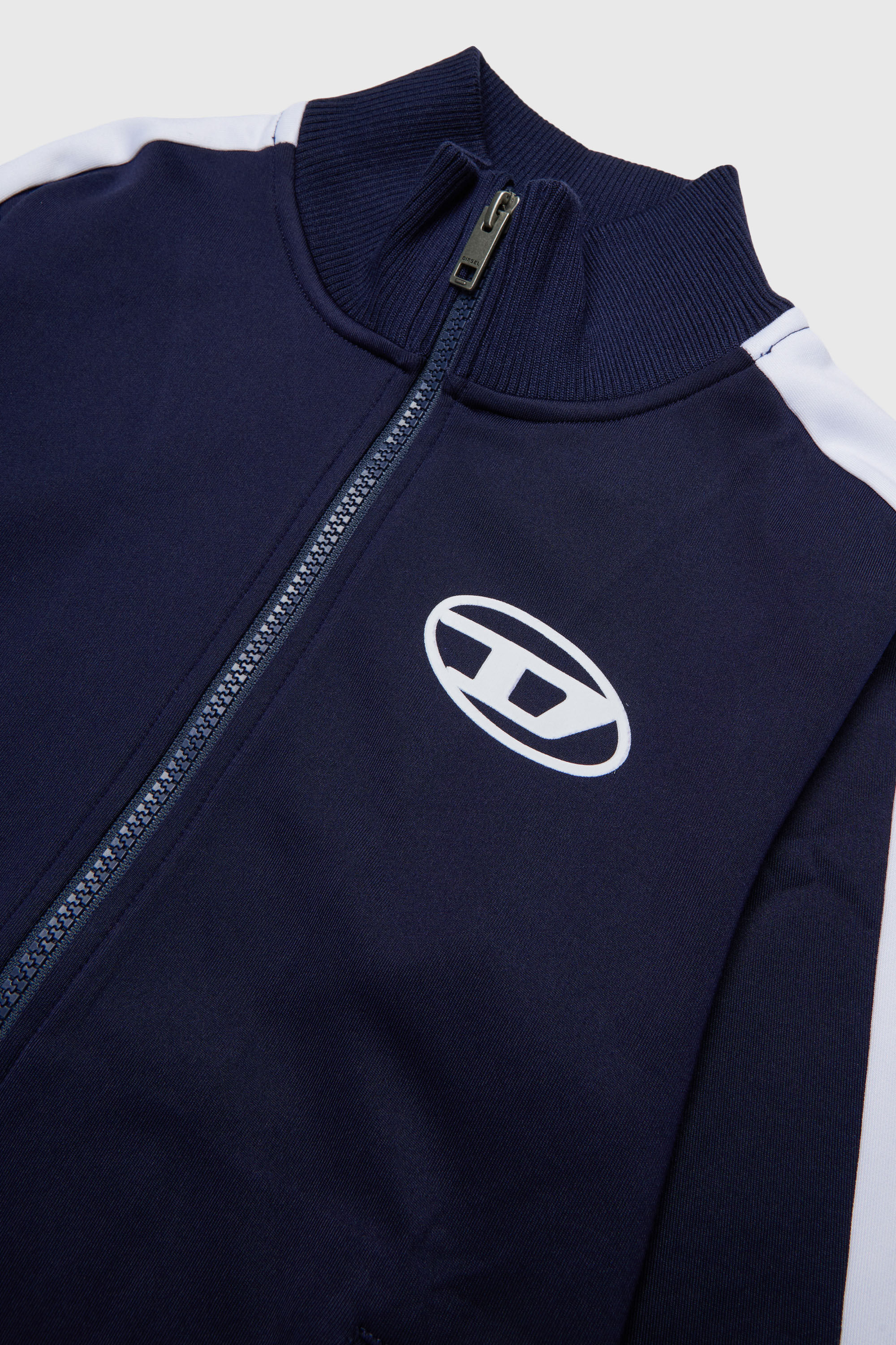 Diesel - SBOS, Track jacket avec logo Oval D Homme in Bleu - 3