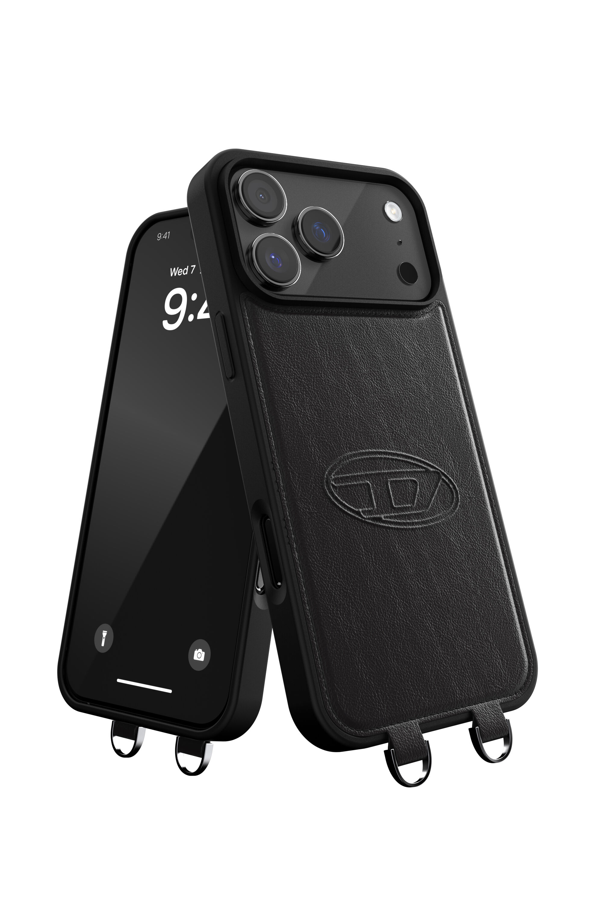 Diesel - 60663 MOULDED CASE, Coque Oval D avec dragonne et MagSafe pour iPhone 17 Pro Max Mixte in Noir - 4