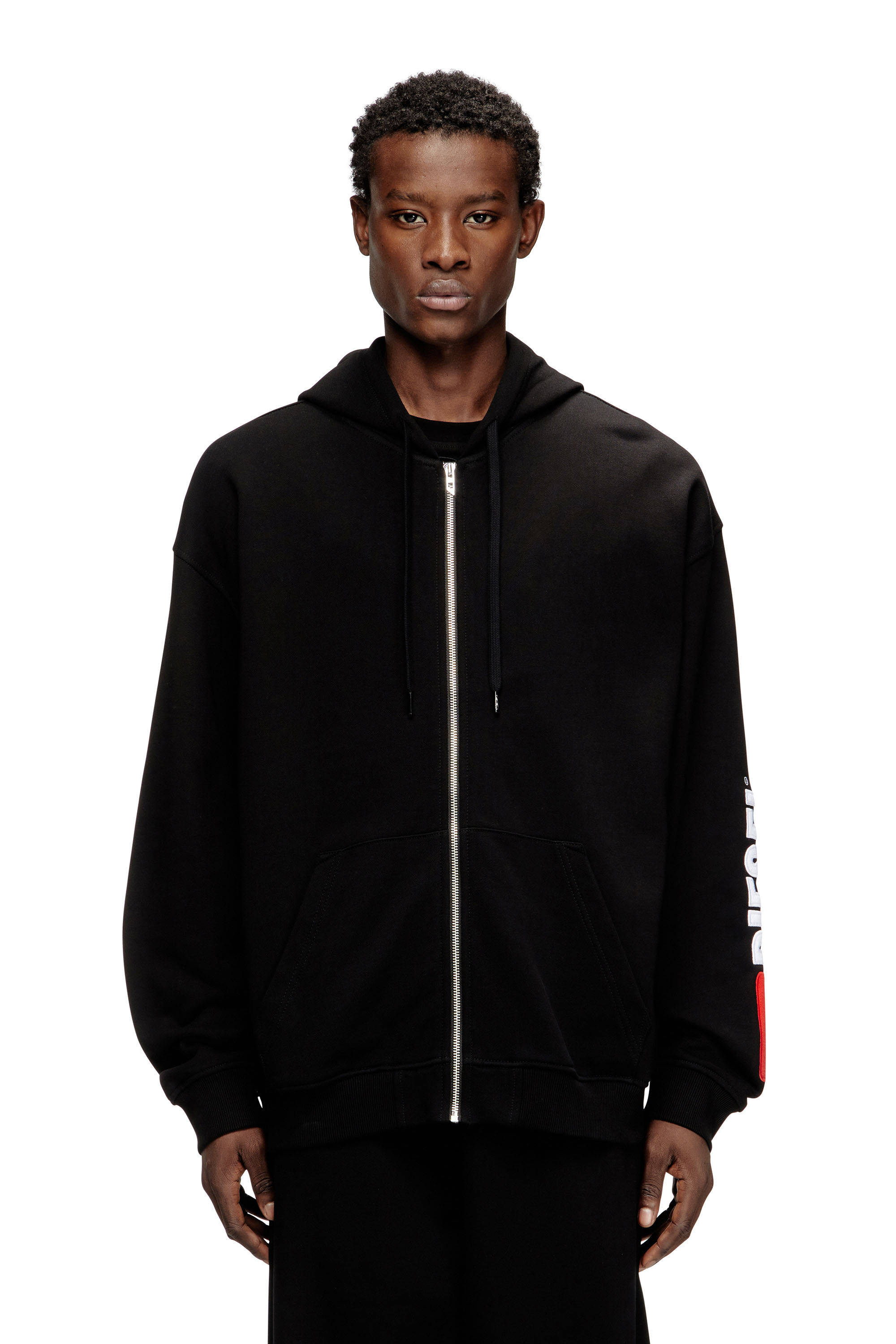 Diesel - S-BOXT-ZIP-HOOD-DIV, Sweat à capuche avec logo brodé Homme in ToBeDefined - 2