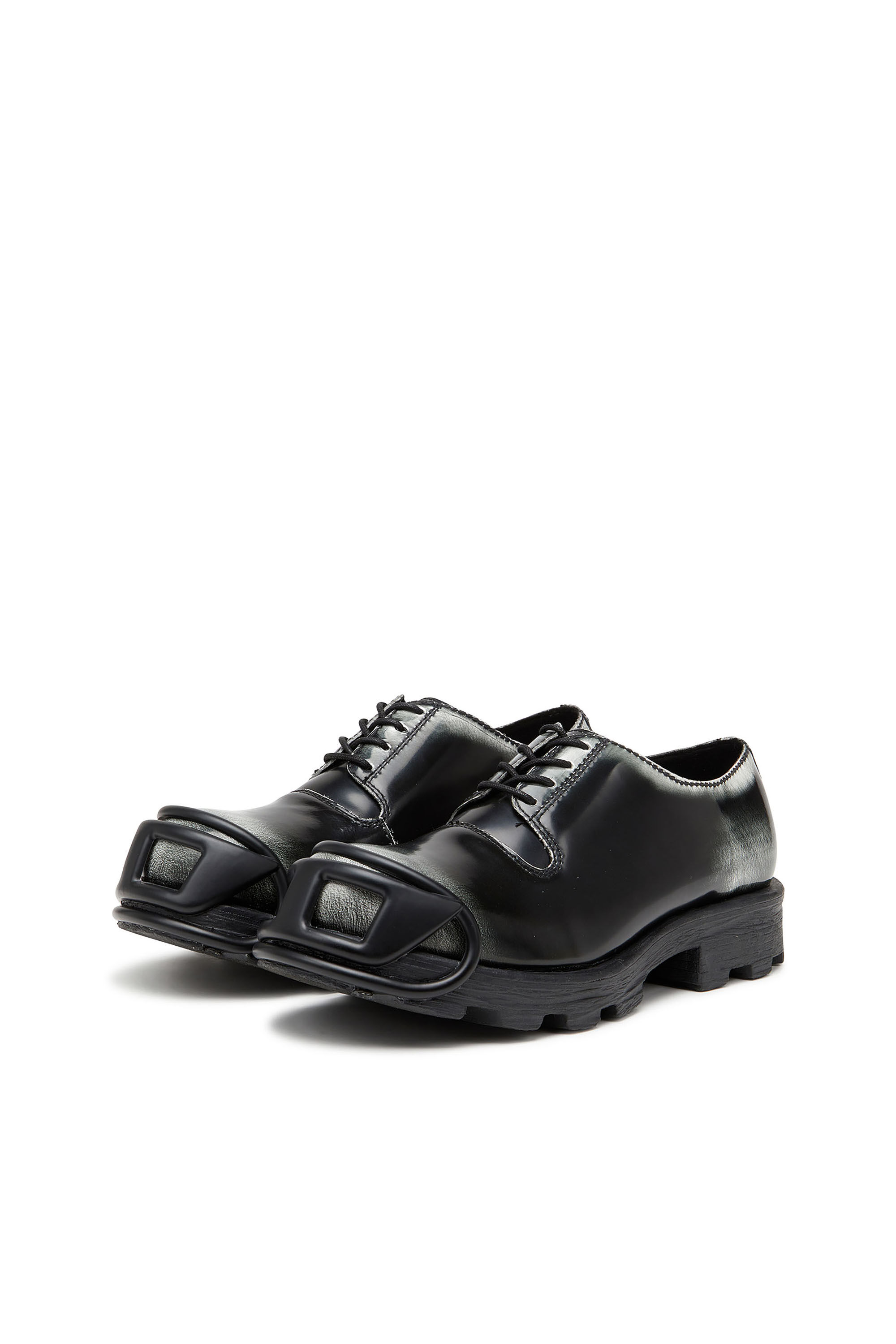 Diesel - D-HAMMER SO D, D-Hammer-Derbies en cuir brillant bicolore Homme in Polychrome - 8