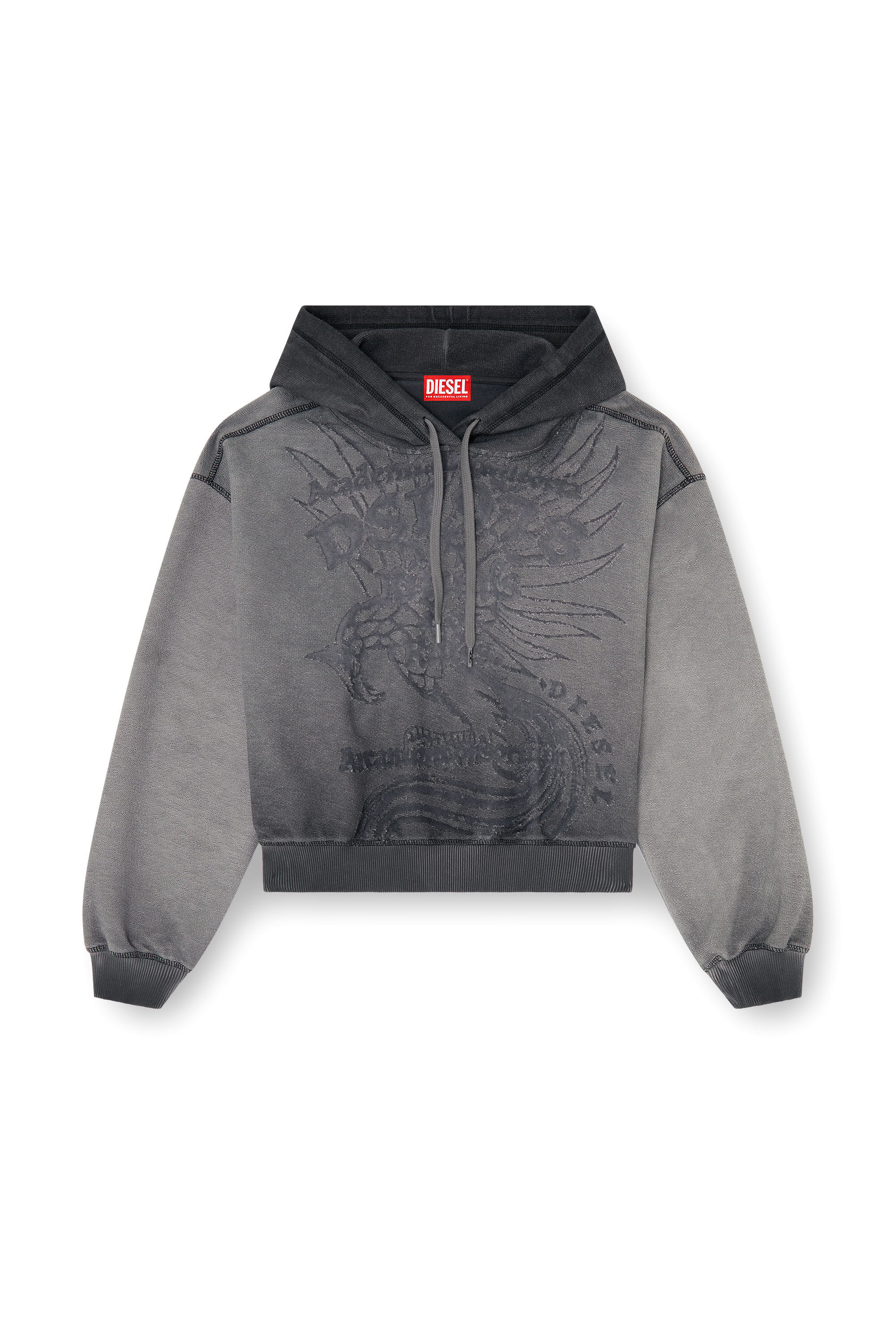 Diesel - F-SUNNY-HOOD, Sweat &agrave; capuche avec imprim&eacute; d&eacute;vor&eacute; Femme in ToBeDefined - 2