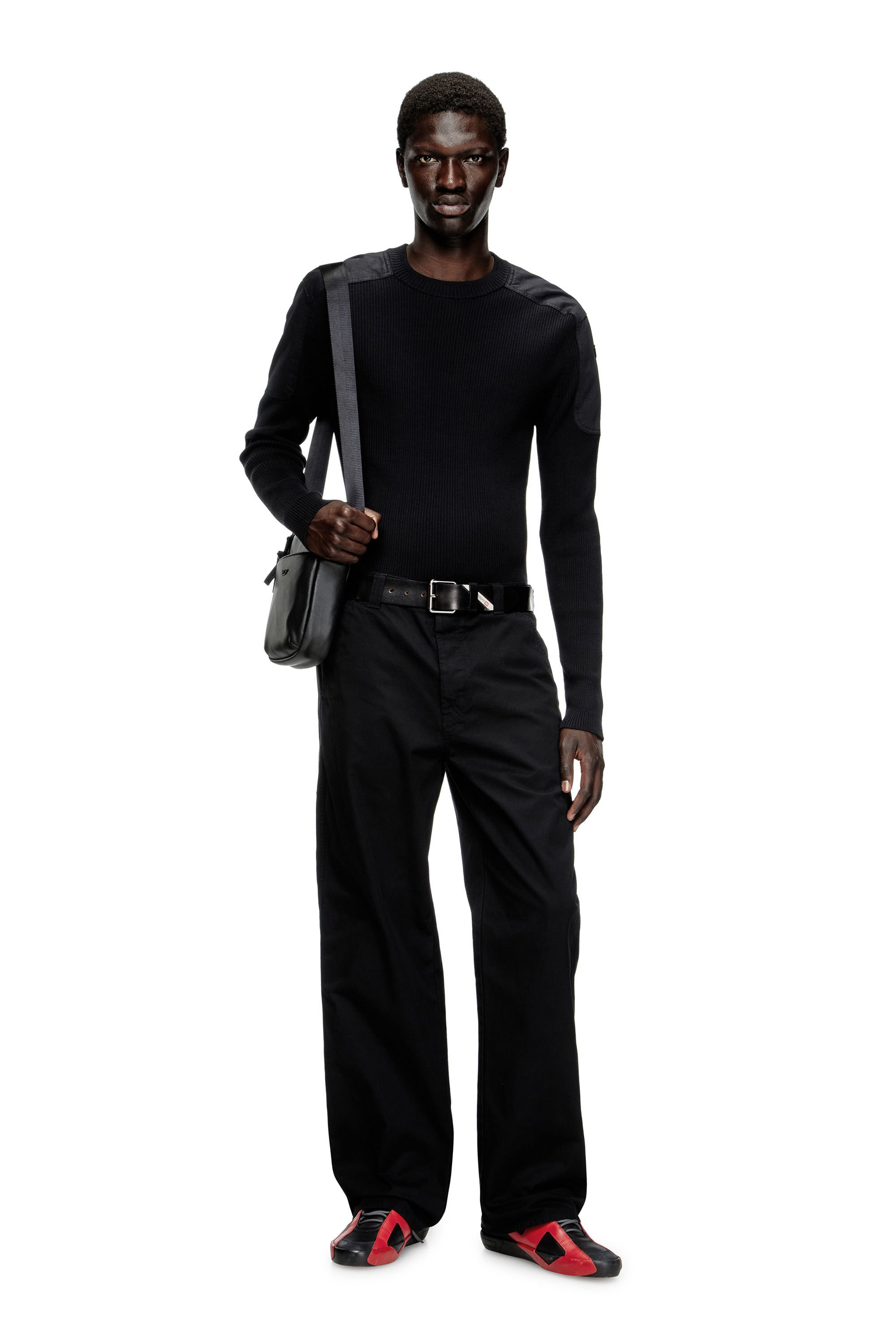 Diesel - K-MARTIN, Pull côtelé avec empiècements aux épaules Homme in ToBeDefined - 1