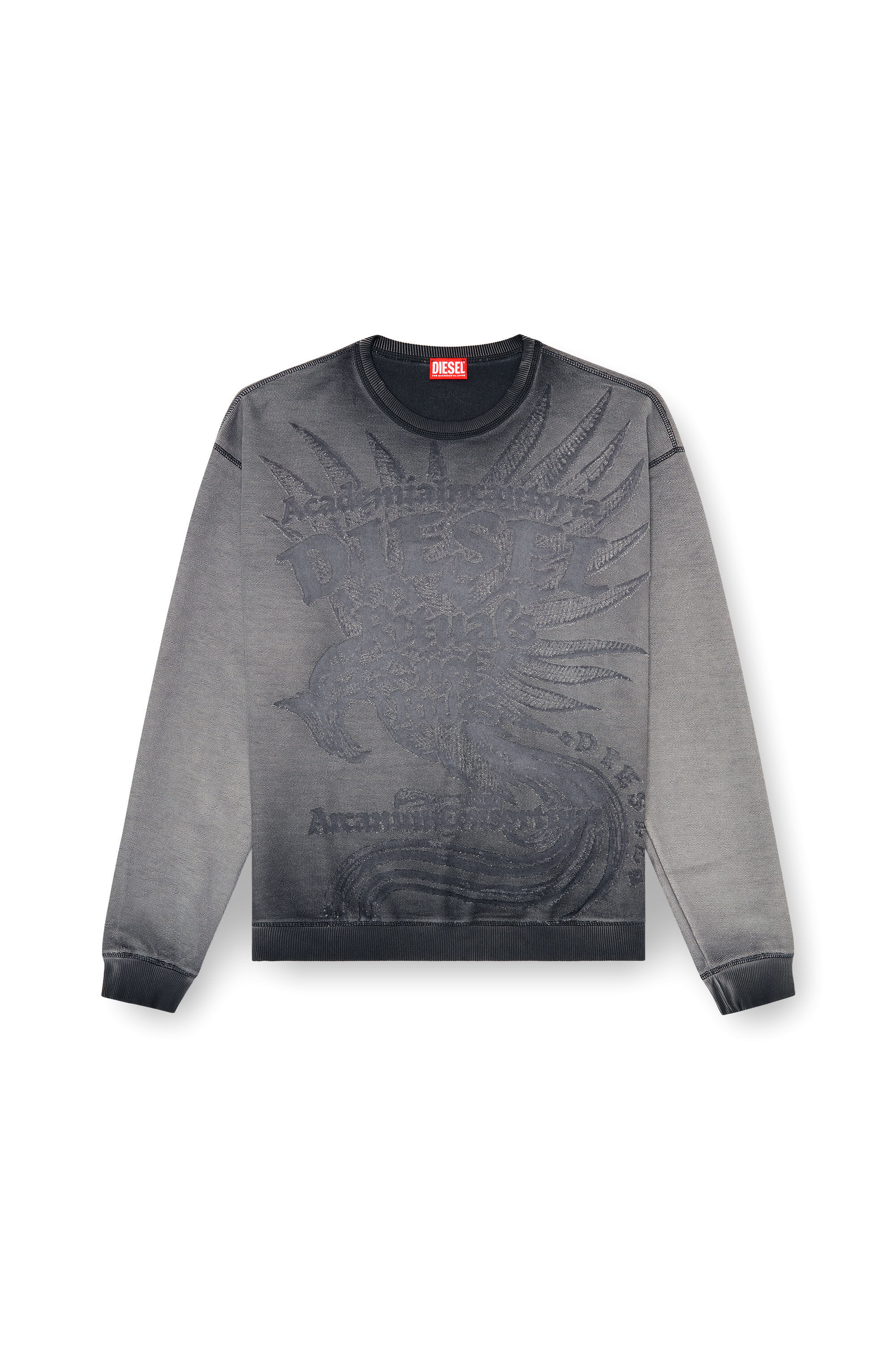 Diesel - S-ARON-RAW, Sweat-shirt avec imprim&eacute; d&eacute;vor&eacute; Homme in ToBeDefined - 2