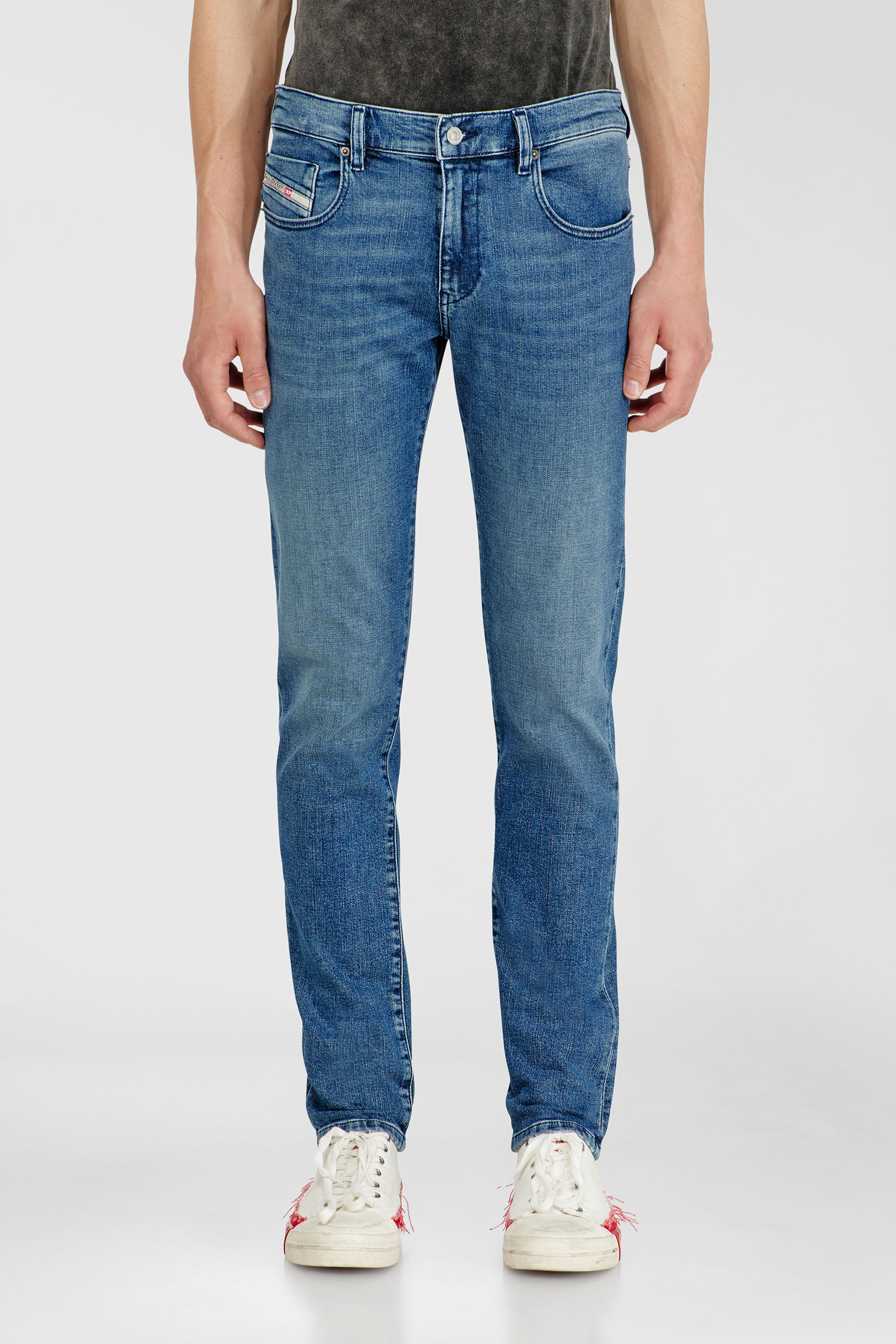 Diesel - Slim Jeans 2019 D-Strukt 0HDBK Homme, Bleu moyen - Image 4