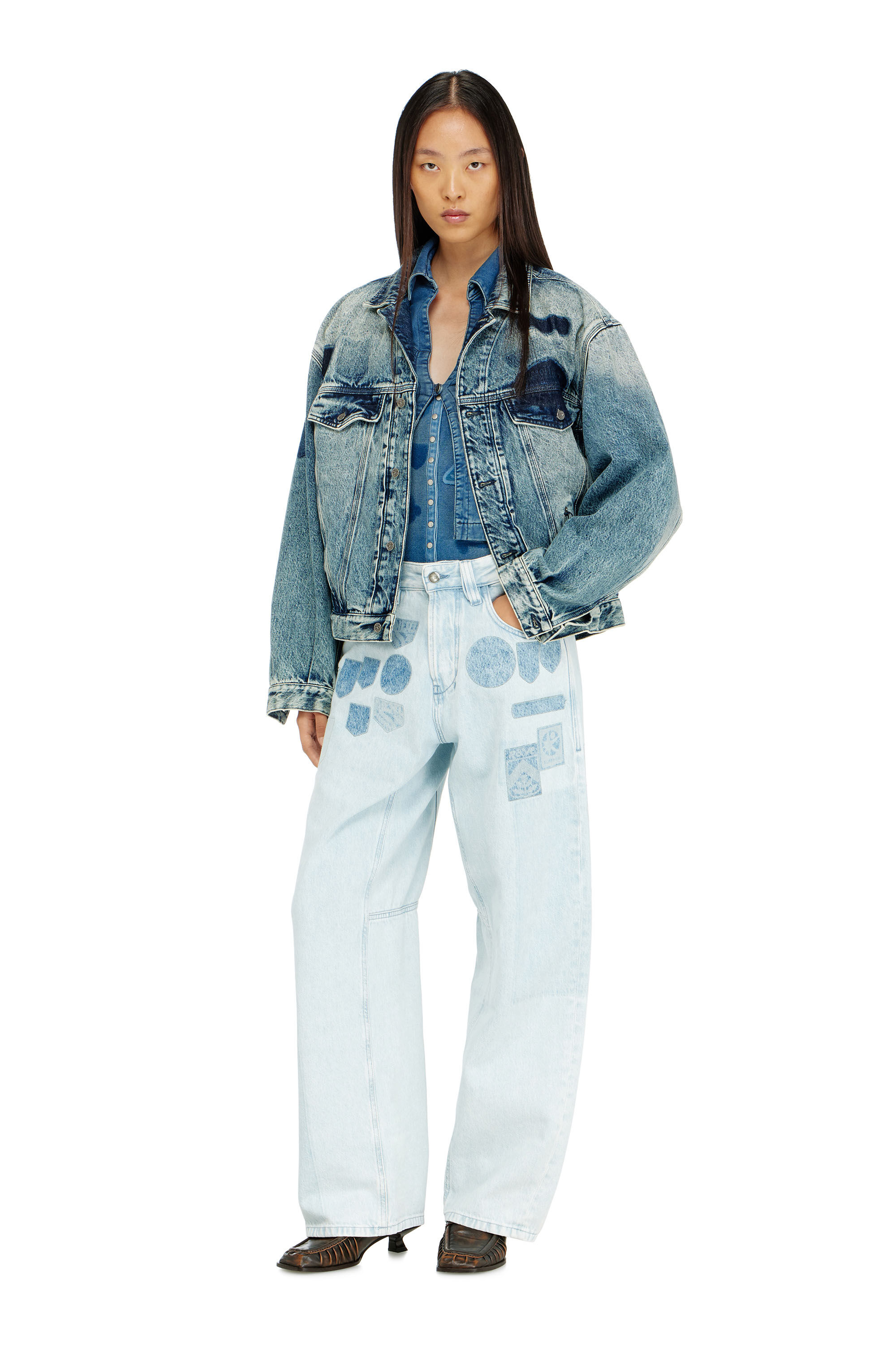 Diesel - Unisex's Relaxed Jeans 1997 D-Enim-M 0IFBQ, Light Blue - 2