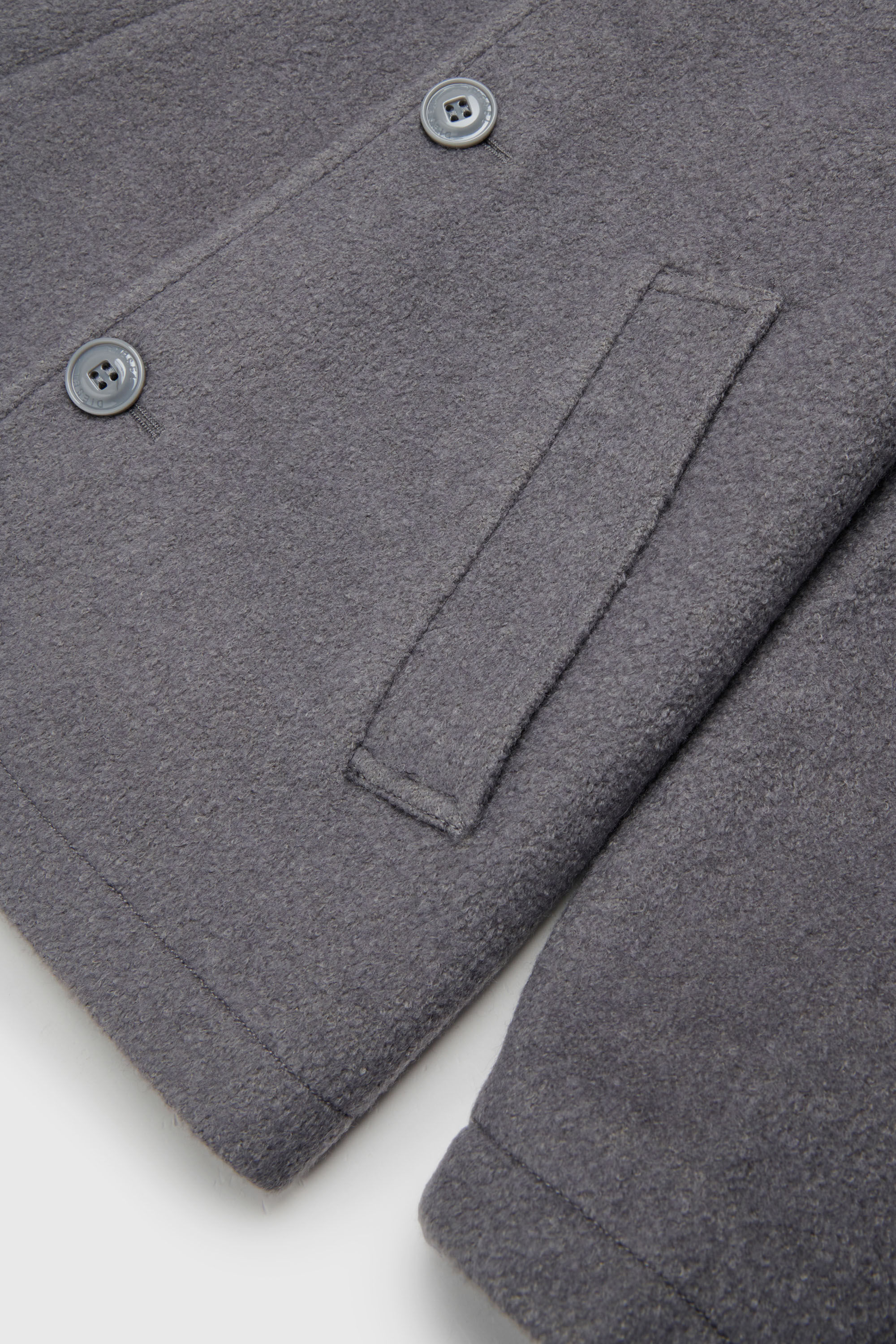 Diesel - JASTONEOUT, Manteau en laine m&eacute;lang&eacute;e avec capuche amovible Homme in Gris - 4