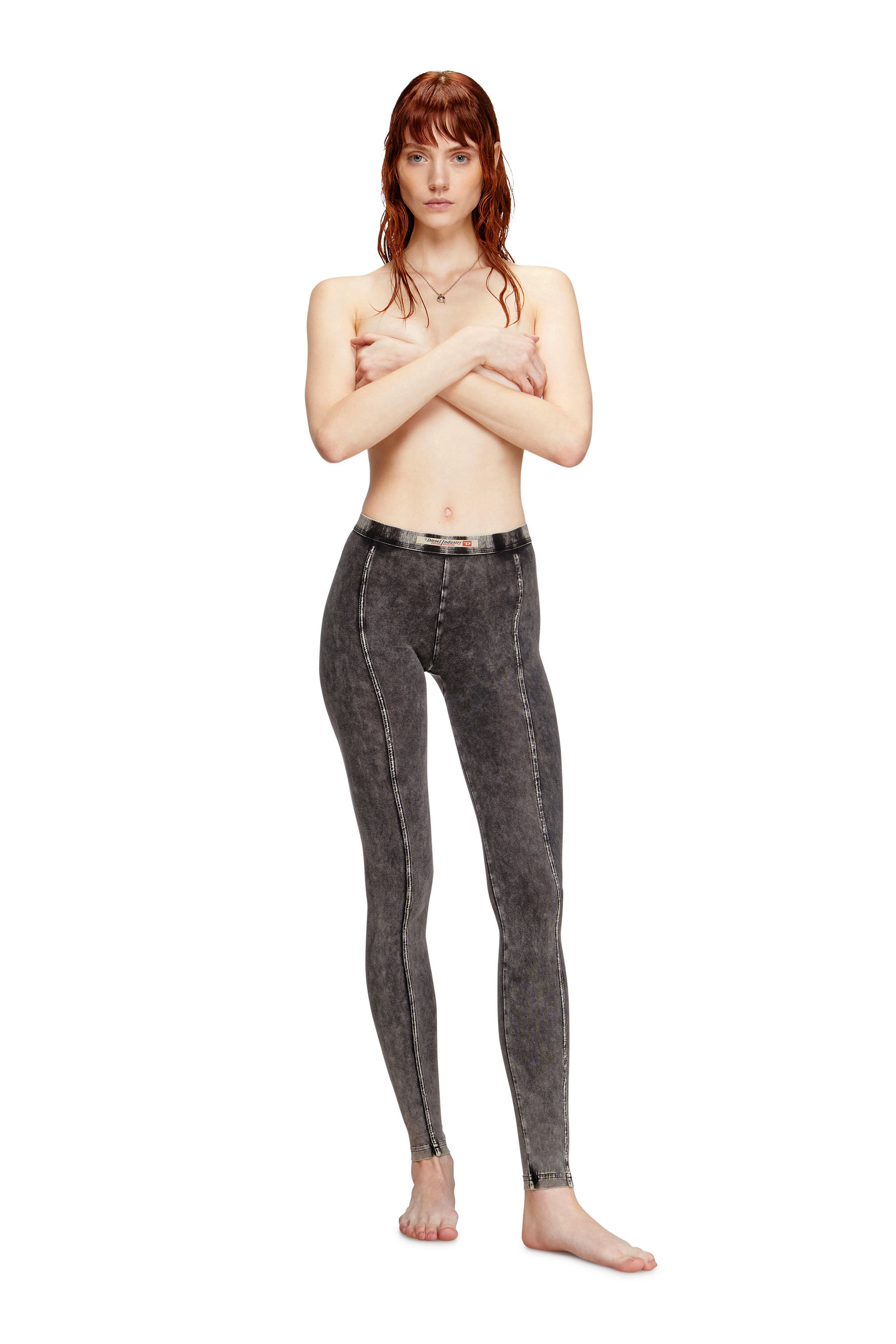 【関税込み】Diesel ブラック Athena-Dnm レギンス Women's Jeggings in denim-effect jersey | Black | Diesel
