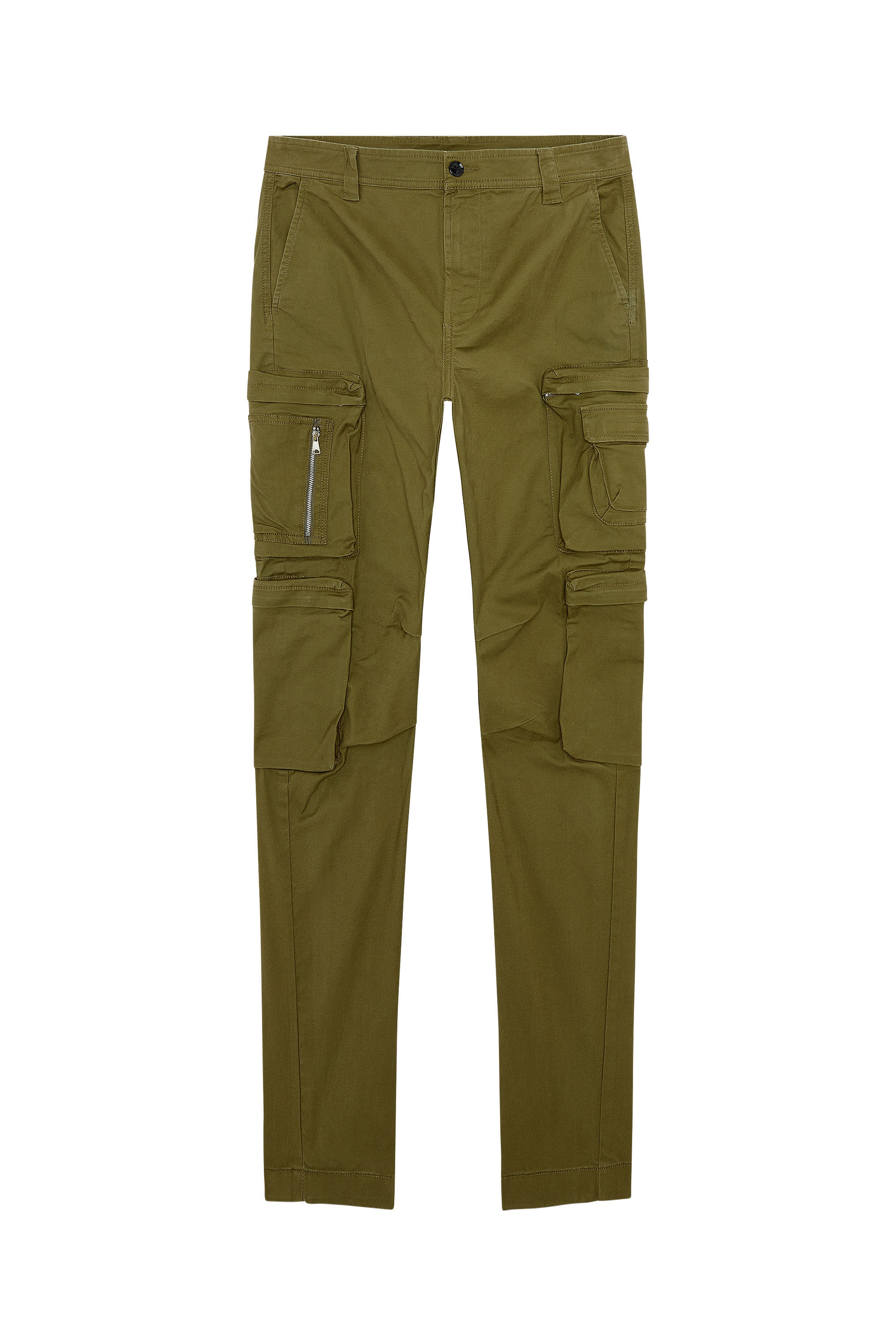 Diesel - P-ARLEM, Homme Pantalon cargo avec poche zippée in Vert - Image 2