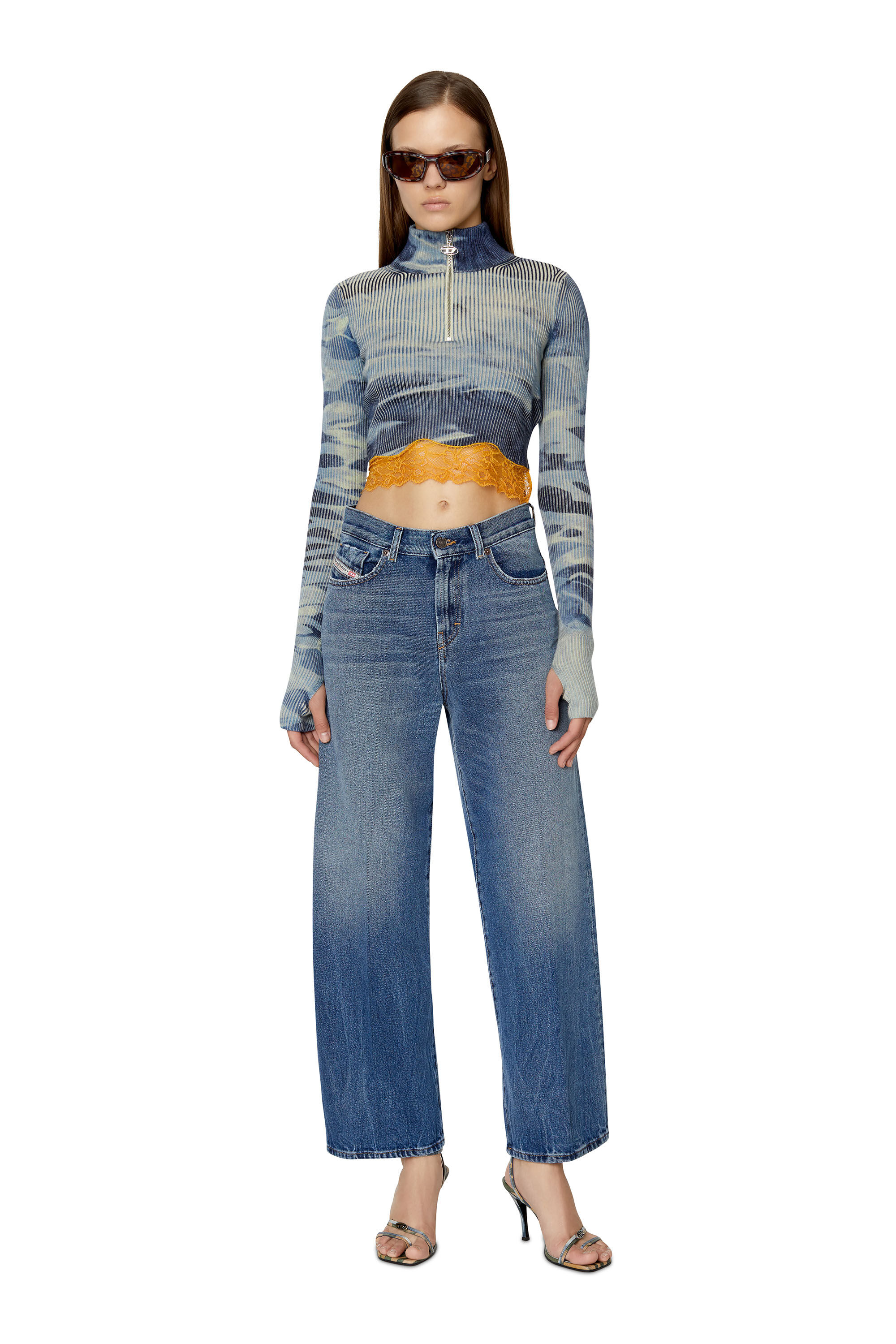 Diesel - 2000 09E03 Bootcut and Flare Jeans, Medium blue - Image 1