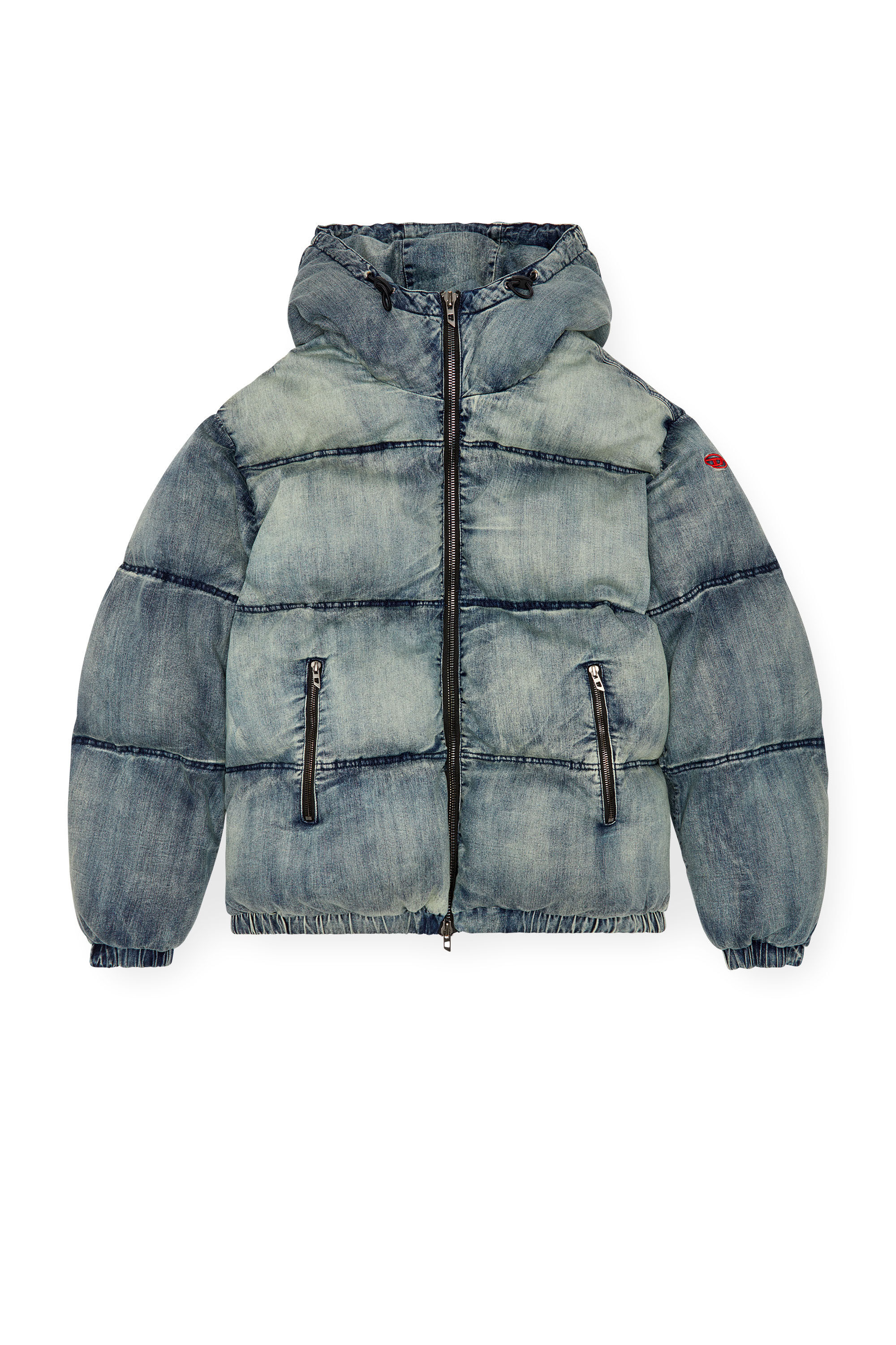 Diesel - W-MONS, Veste doudoune en denim traité Homme in Bleu - 2