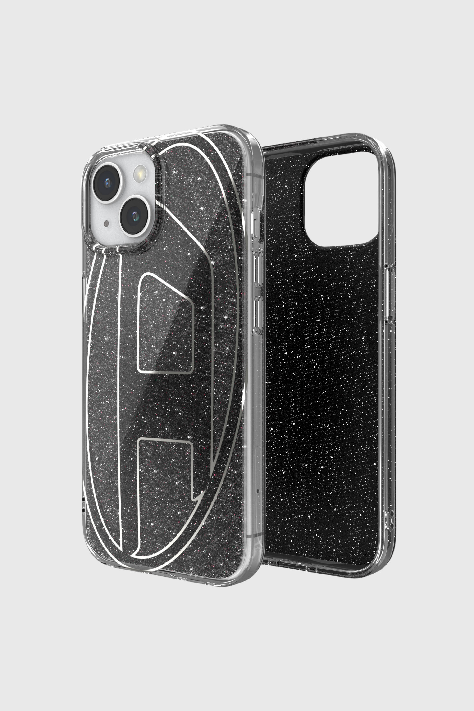 Diesel - 60023 AOP CASE, Coque glitter pur iP 15 Mixte in Noir - 1