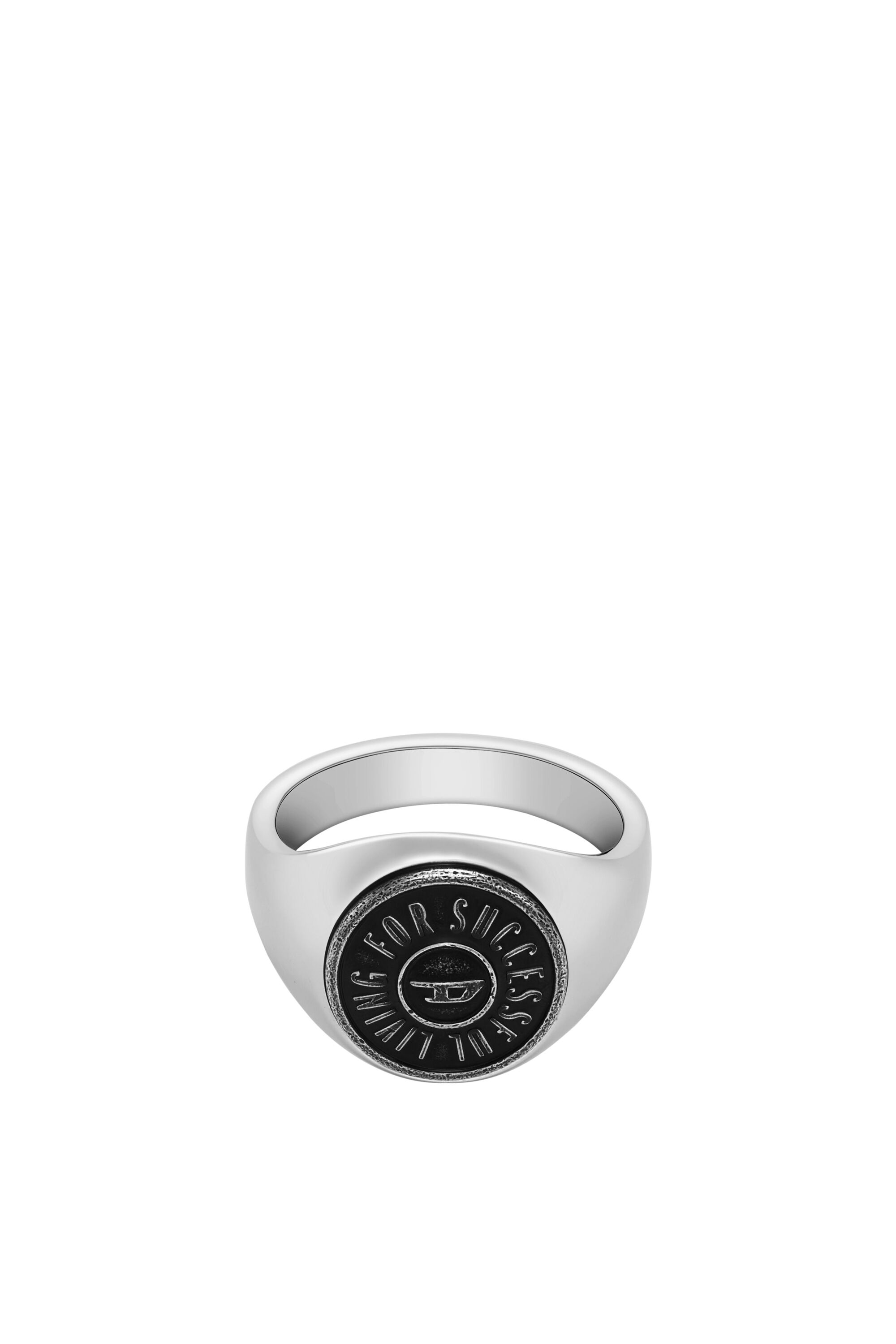 Men's Stainless steel signet ring | Silver | Diesel