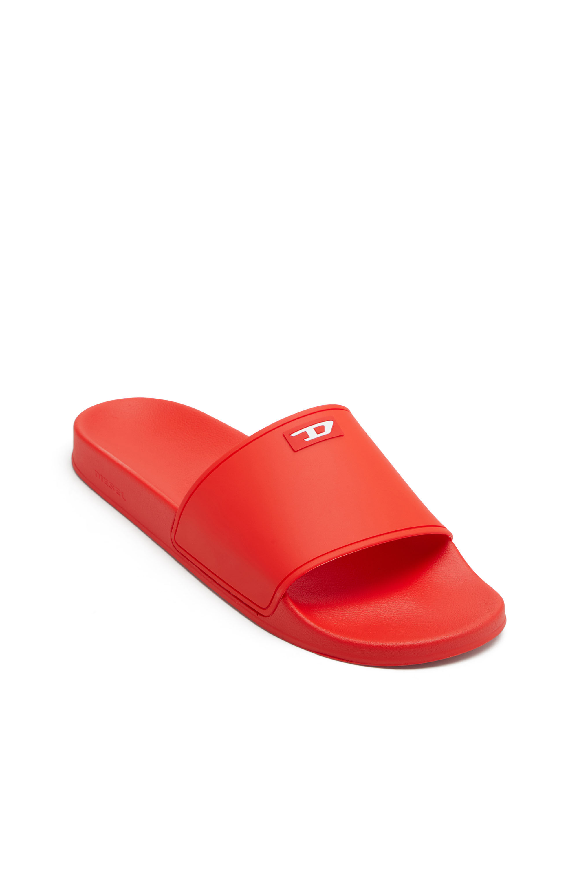 Diesel - SA-SWIM, Sa-Swim-Claquettes de piscine en caoutchouc avec logo D Homme in Rouge - 6