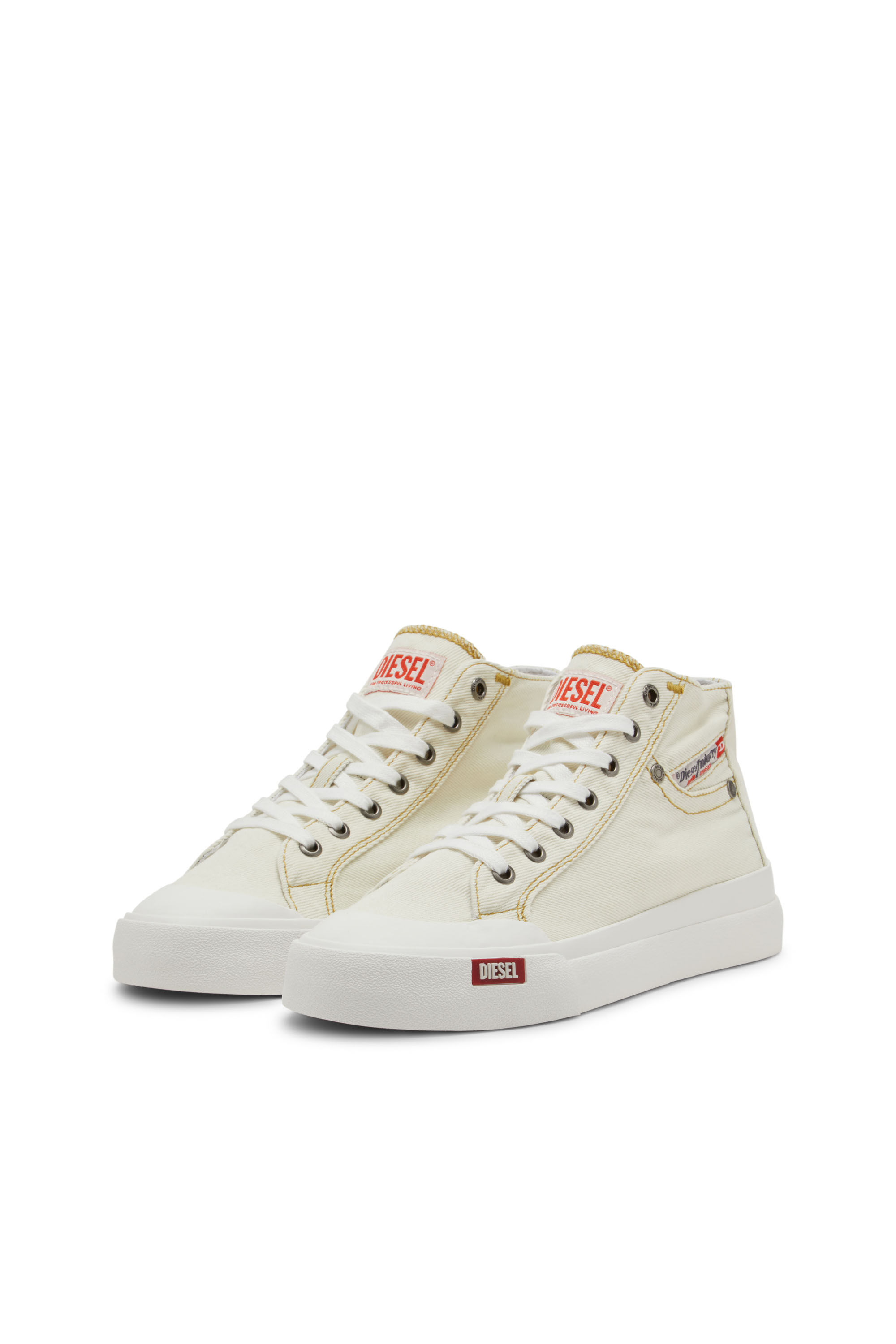 Women's S-Athos-High-top denim sneakers with pocket detail