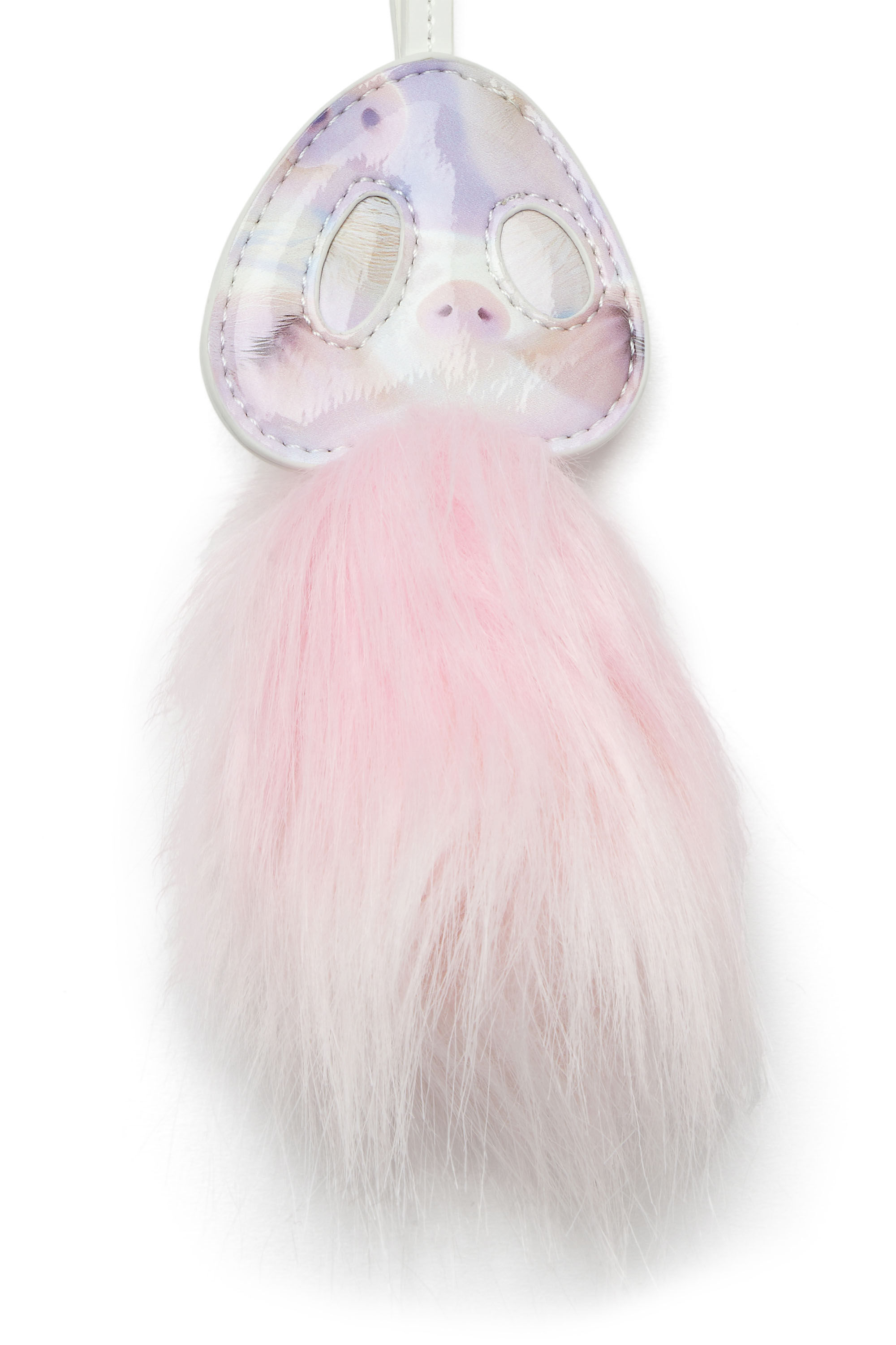 Diesel - FUR CHARMS I, Porte-clés sac museau de cochon avec détail duveteux Femme in Rose - 3