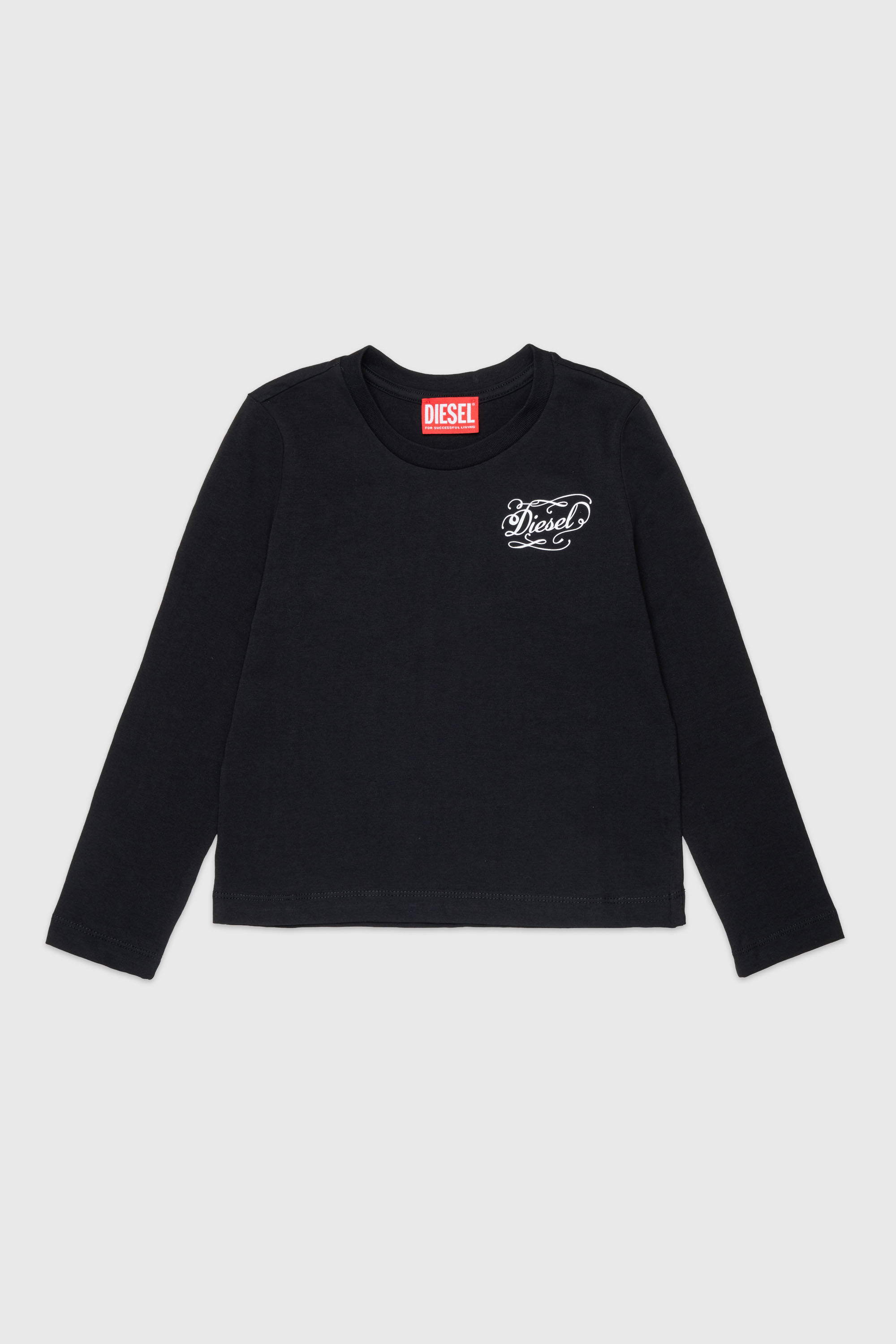 Diesel - TORSY, T-shirt &agrave; manches longues avec logo fantaisie Femme in Noir - 1