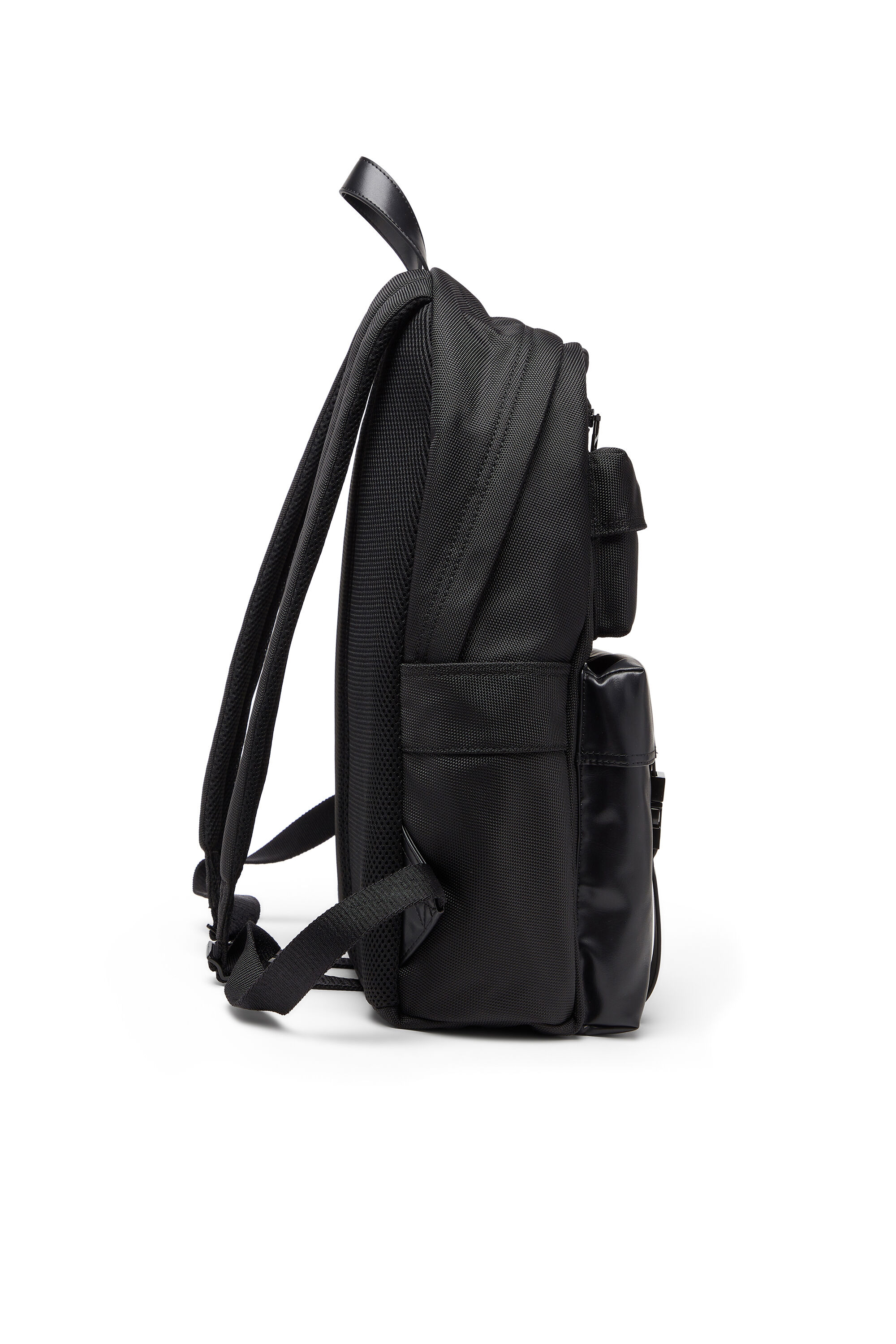 Diesel - MULTI-PKTS BACKPACK X, Multi-Pkts - Sac &agrave; dos en nylon avec poches avant Mixte in Noir - 4