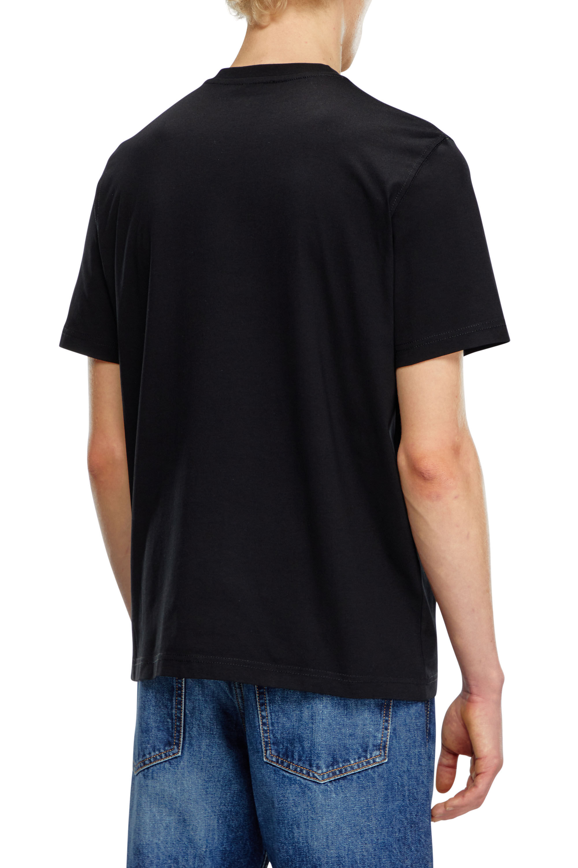 Diesel - T-ADJUST-Q7, T-shirt avec logo Diesel effet flou Homme in Noir - 2