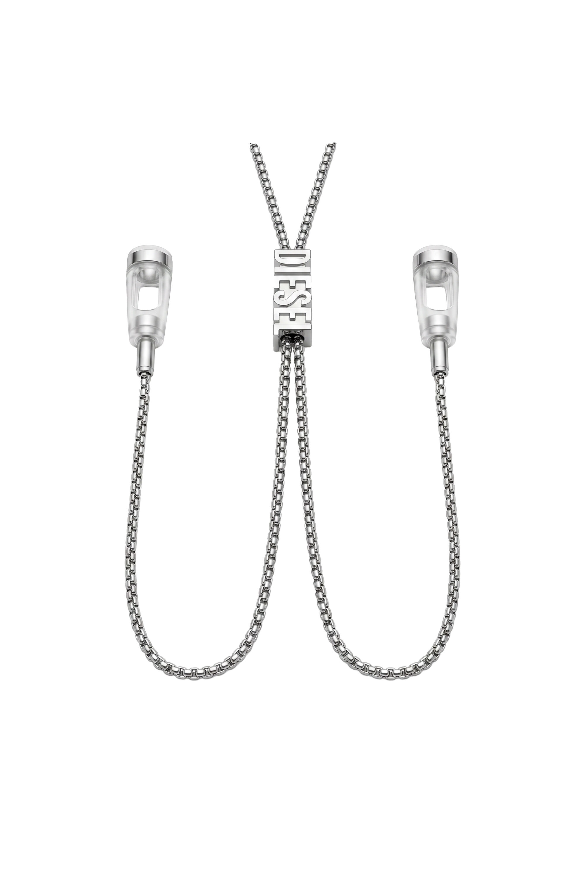 Diesel - 60669 EARBUDS CHAIN EARBUNDS CHAIN, Collier D Chain pour &eacute;couteurs Mixte in Gris argent&eacute; - 2