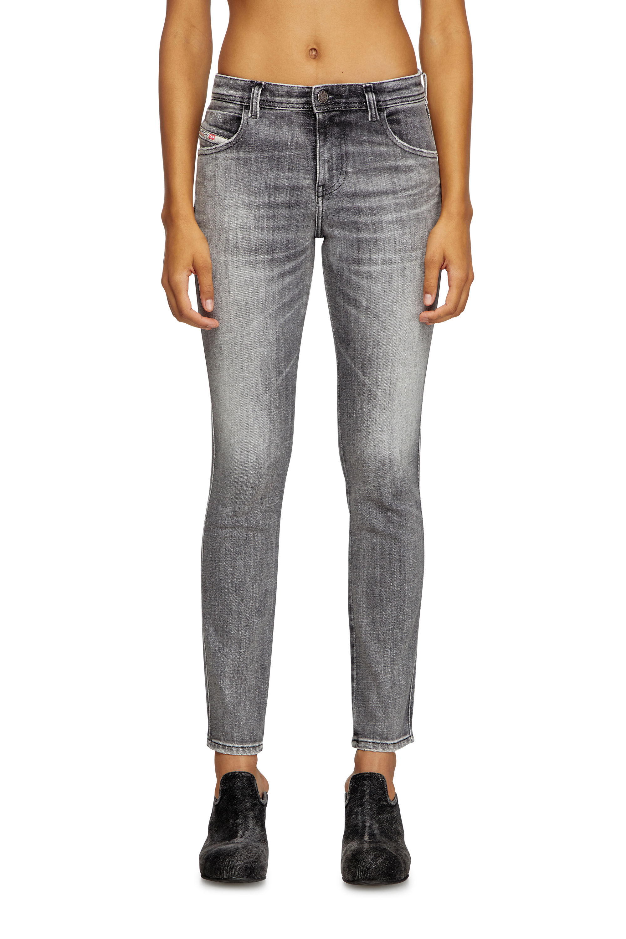 Diesel - Skinny Jeans 2015 Babhila 09J29 Femme, Gris - Image 3