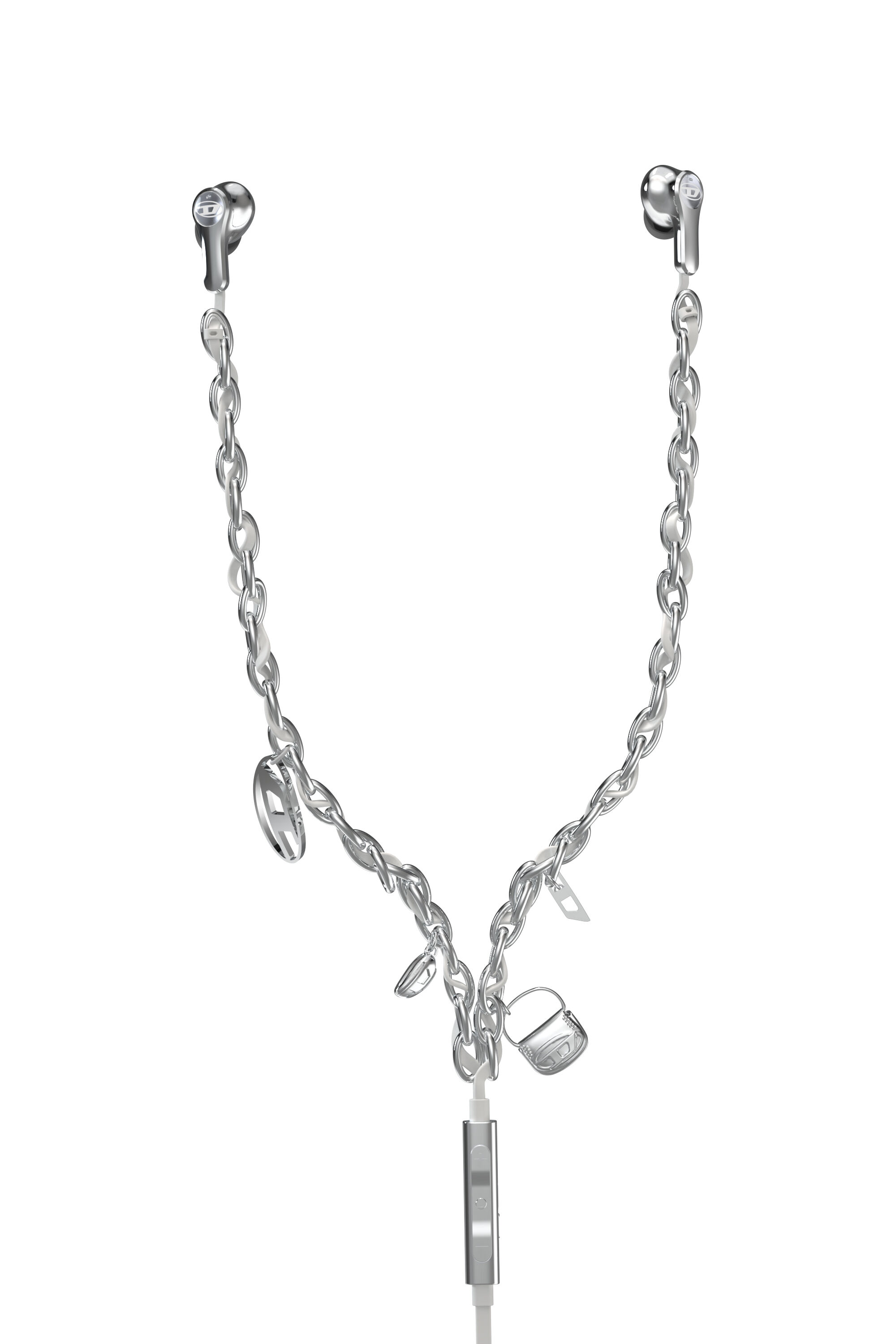 DIESEL 60458 WIRED EARBUDS シルバー Women's Wired Earbuds and charms | Silver | Diesel {{Country}}