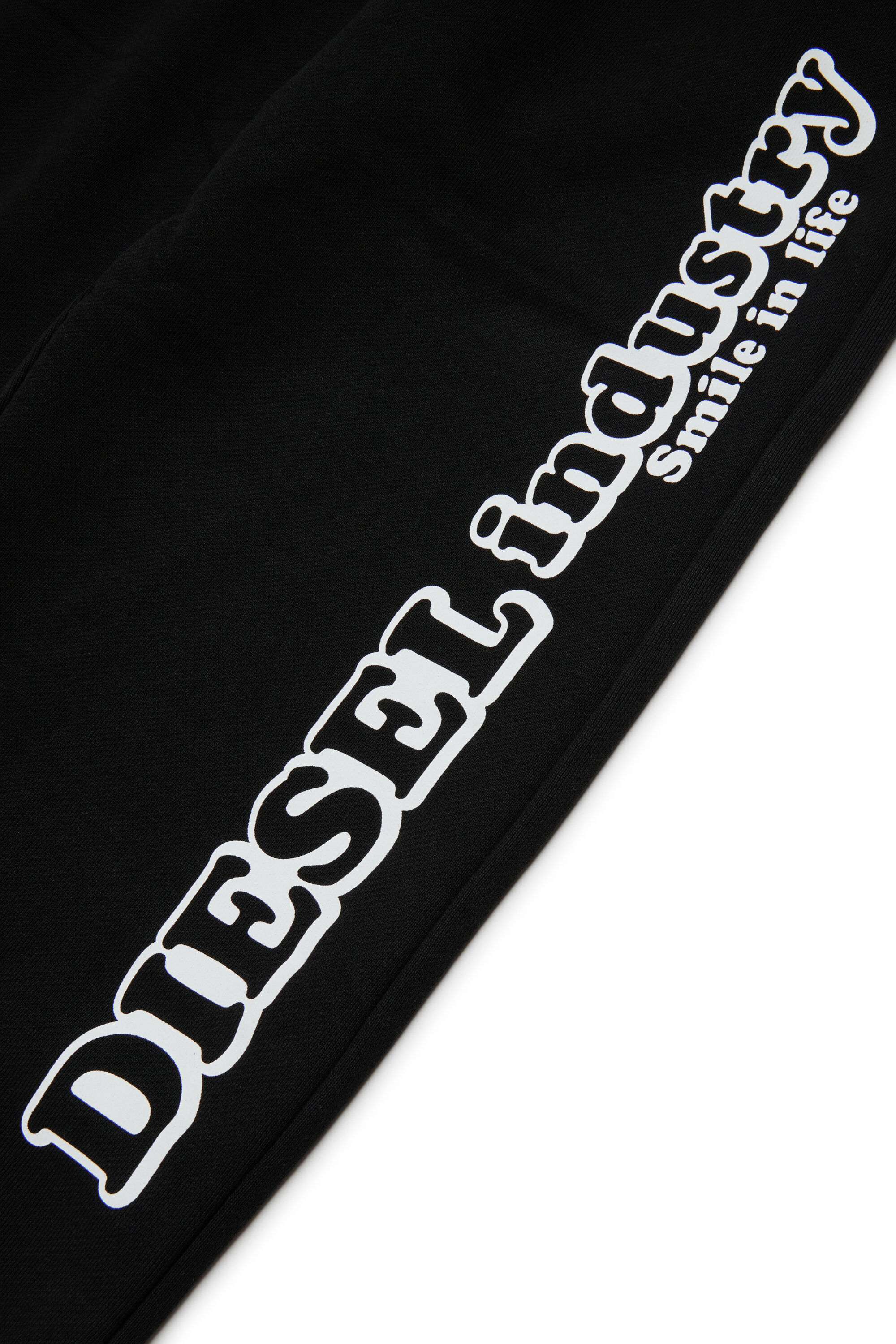 Diesel - PLODIM, Pantalon de surv&ecirc;tement en coton avec imprim&eacute; Diesel Industry Homme in Noir - 4
