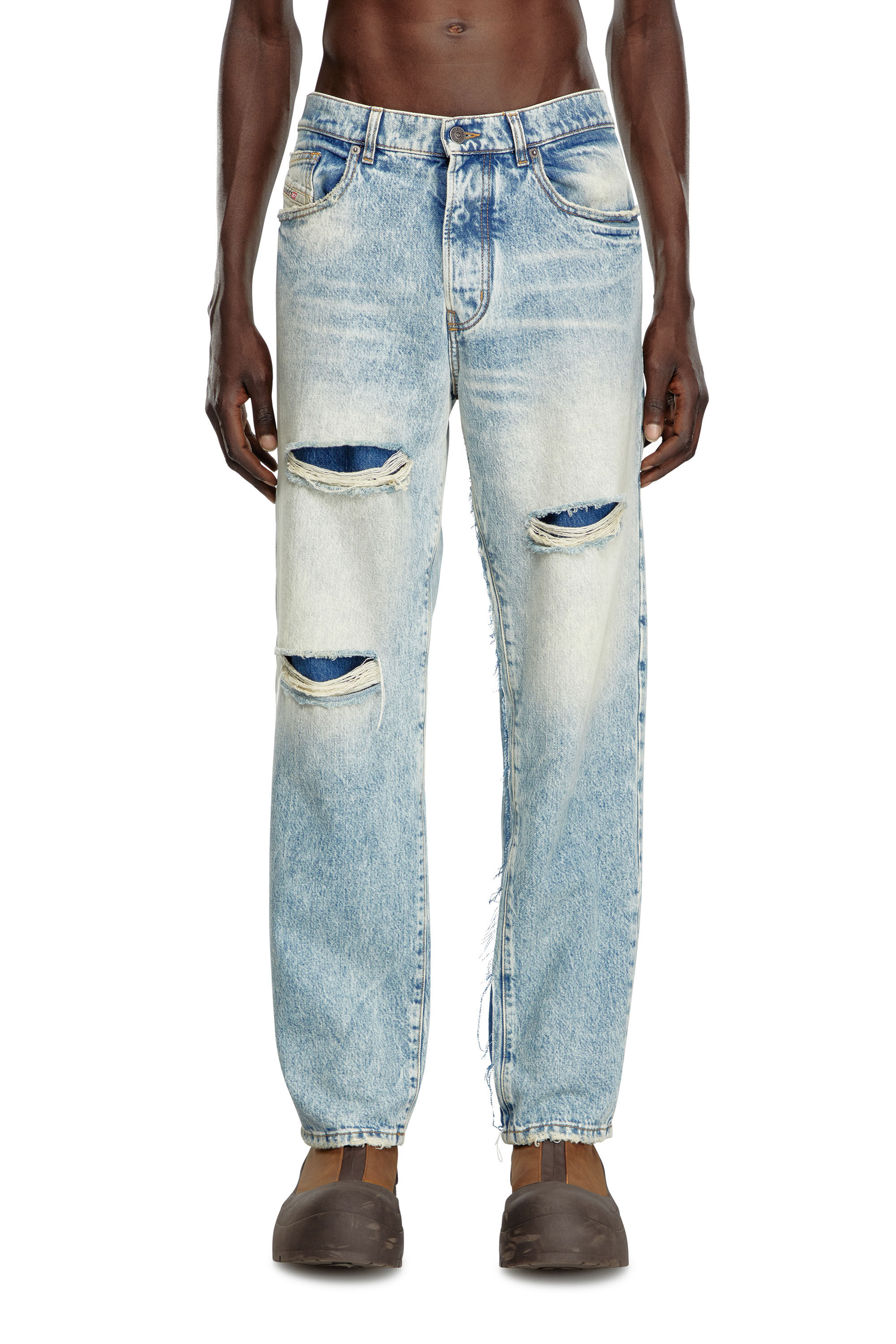 Diesel - Homme Straight Jeans D-Fire 0AJEN, Bleu Clair - Image 3