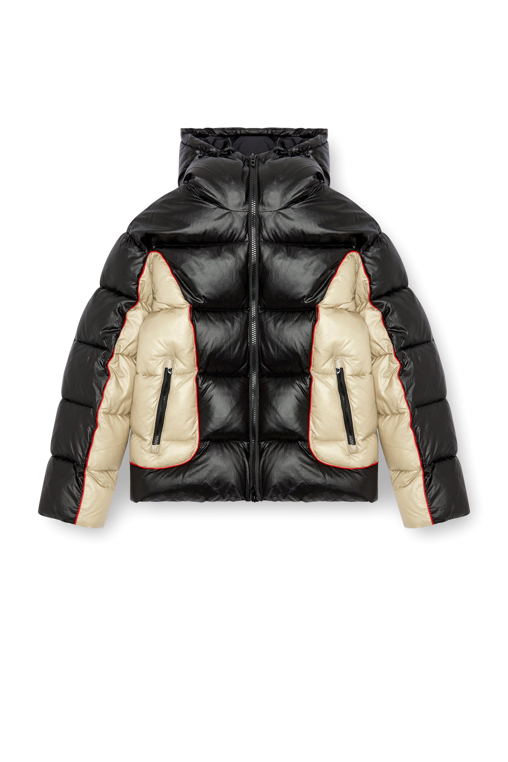 Diesel - W-OSTEND, Veste doudoune &agrave; capuche en ripstop brillant Homme in Polychrome - 2