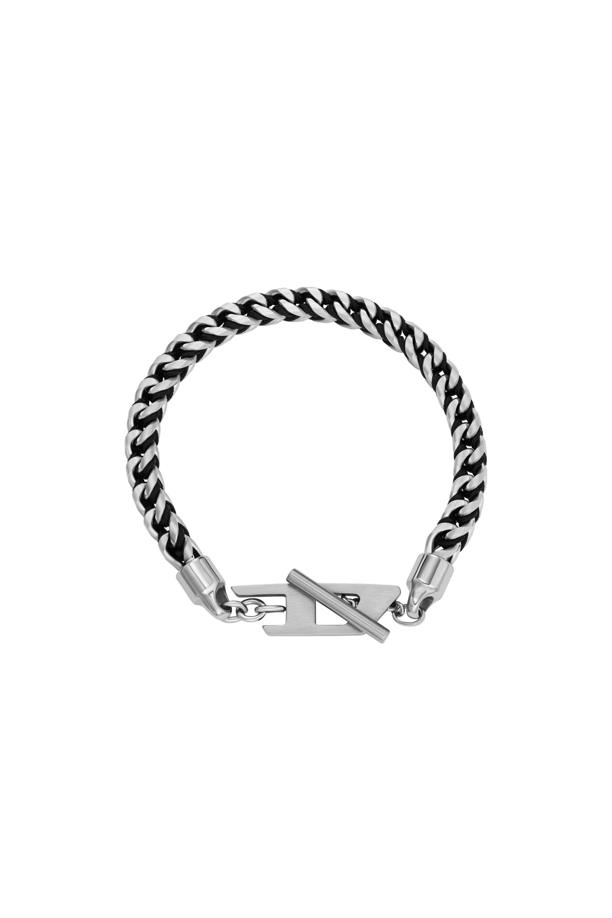 Diesel - DX1540040, Bracelet chaîne tressé en acier inoxydable Mixte in Gris argenté - 1