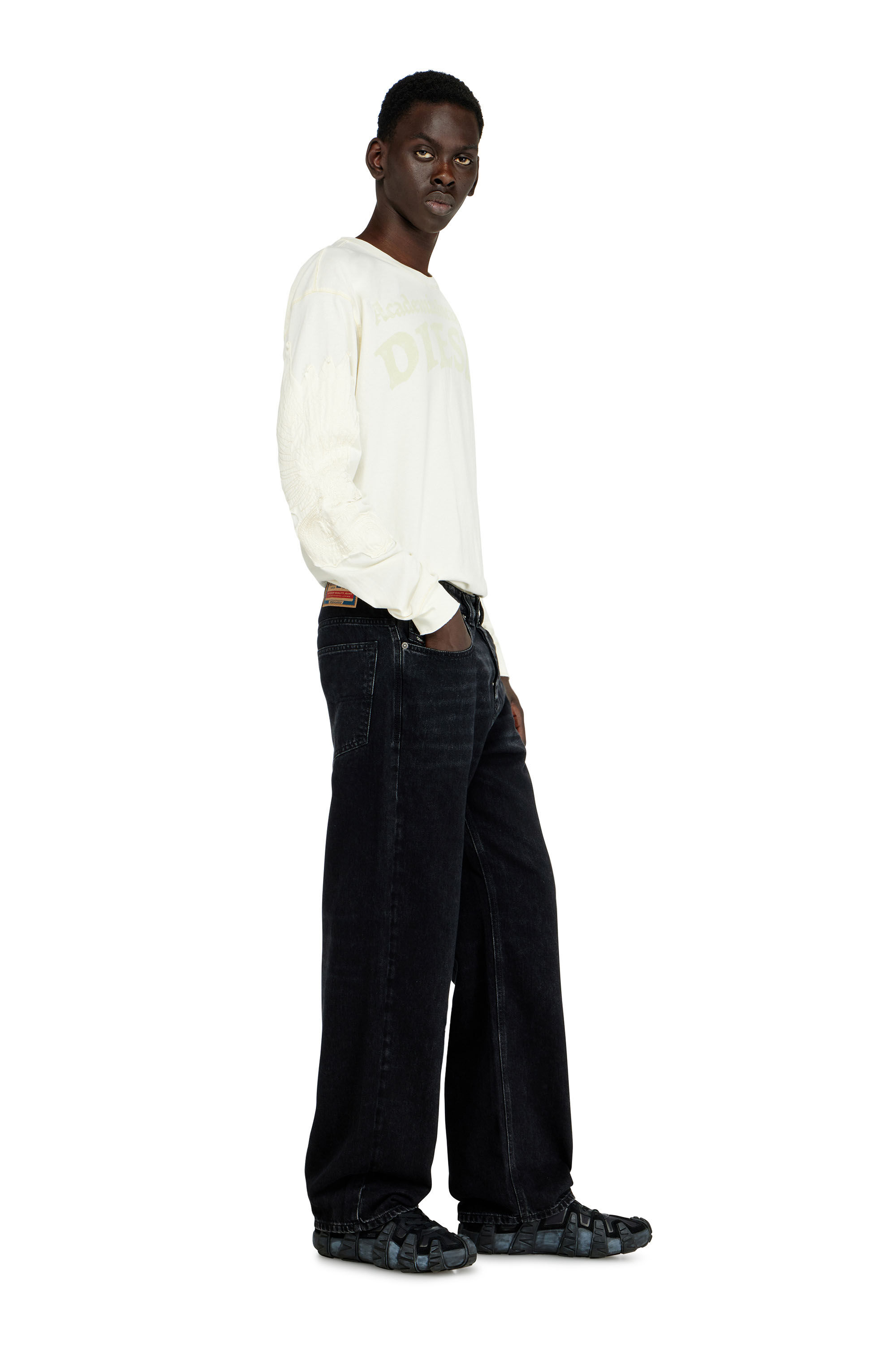 Men's Relaxed Jeans | Low Waist 2001 D-MacroBlack/Dark grey