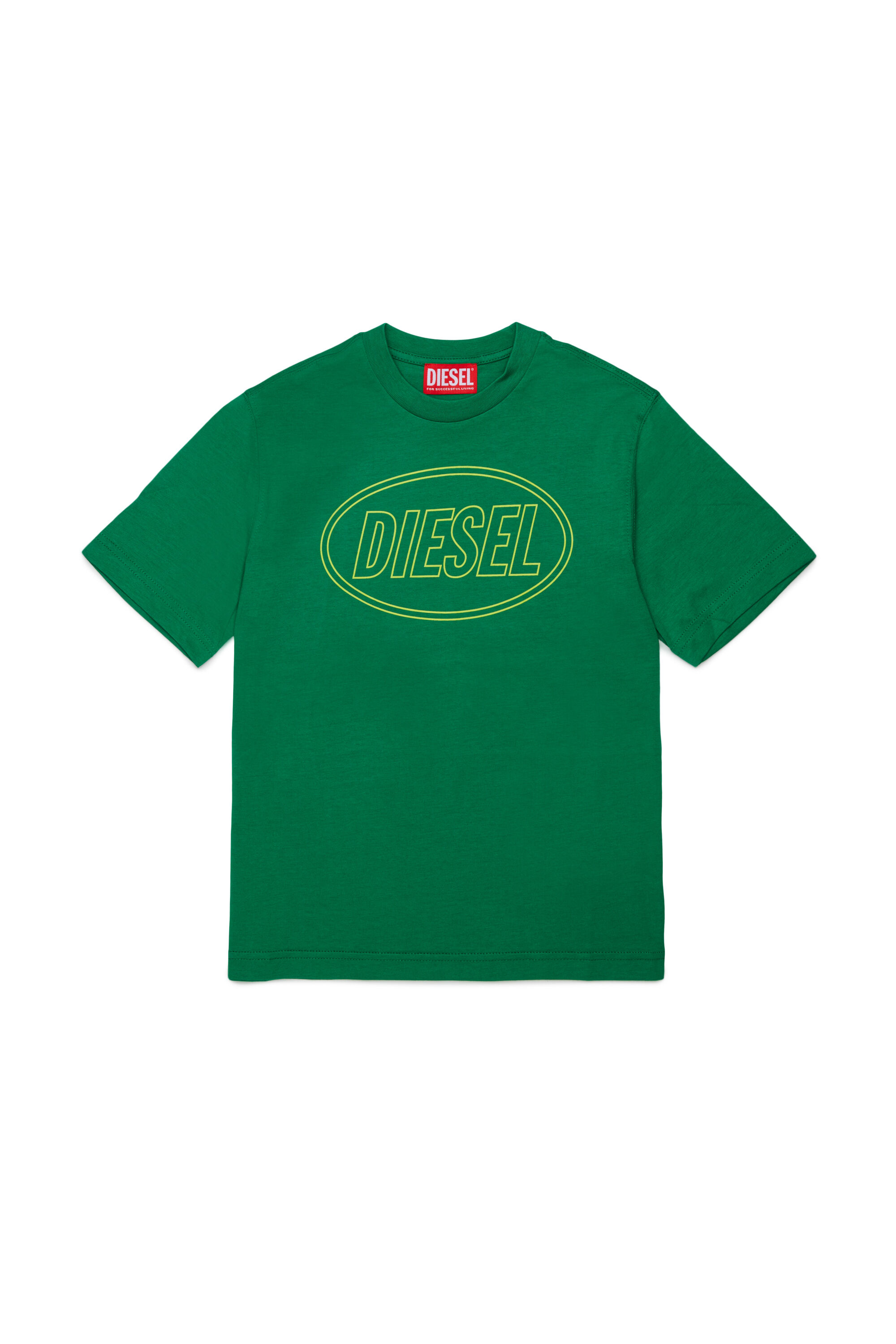 Diesel - TCIRCLE OVER, T-shirt en coton avec imprim&eacute; Diesel Homme in Vert - 1
