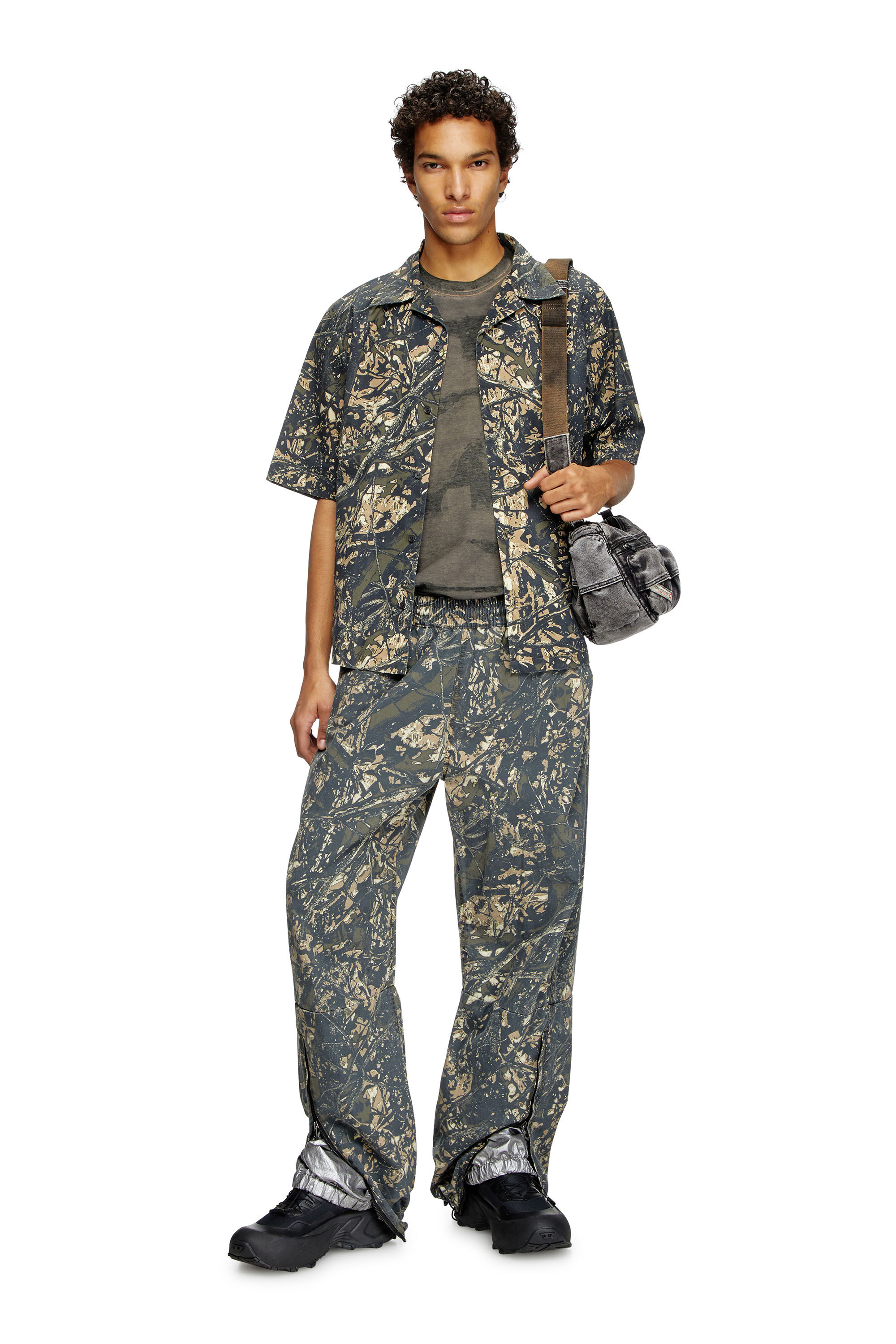 Diesel - S-LINT, Chemise à manches courtes avec imprimé camouflage Homme in Polychrome - 1