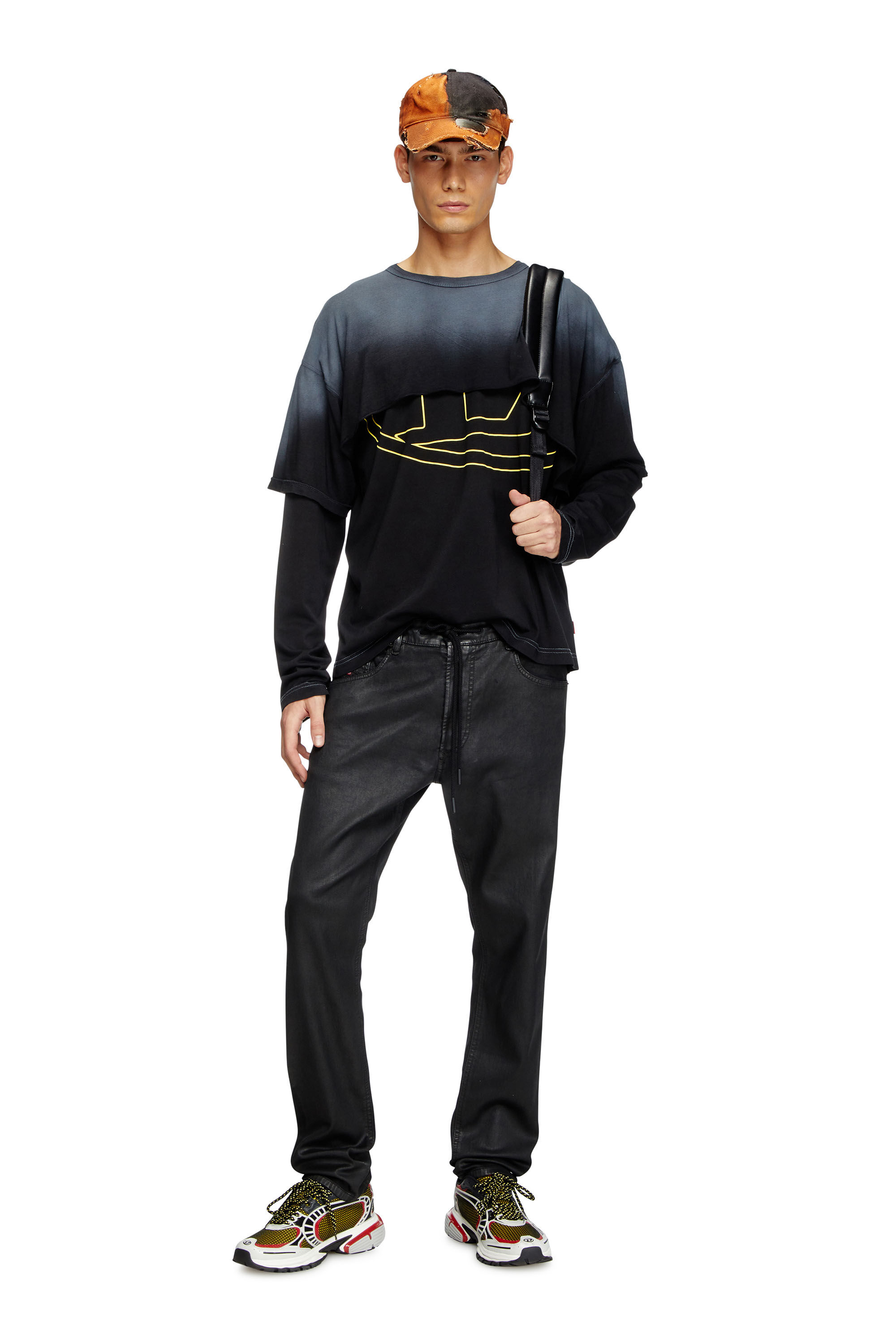 Diesel - Regular 2030 D-Krooley Joggjeans® 068PX Homme, Noir/Gris foncé - Image 1